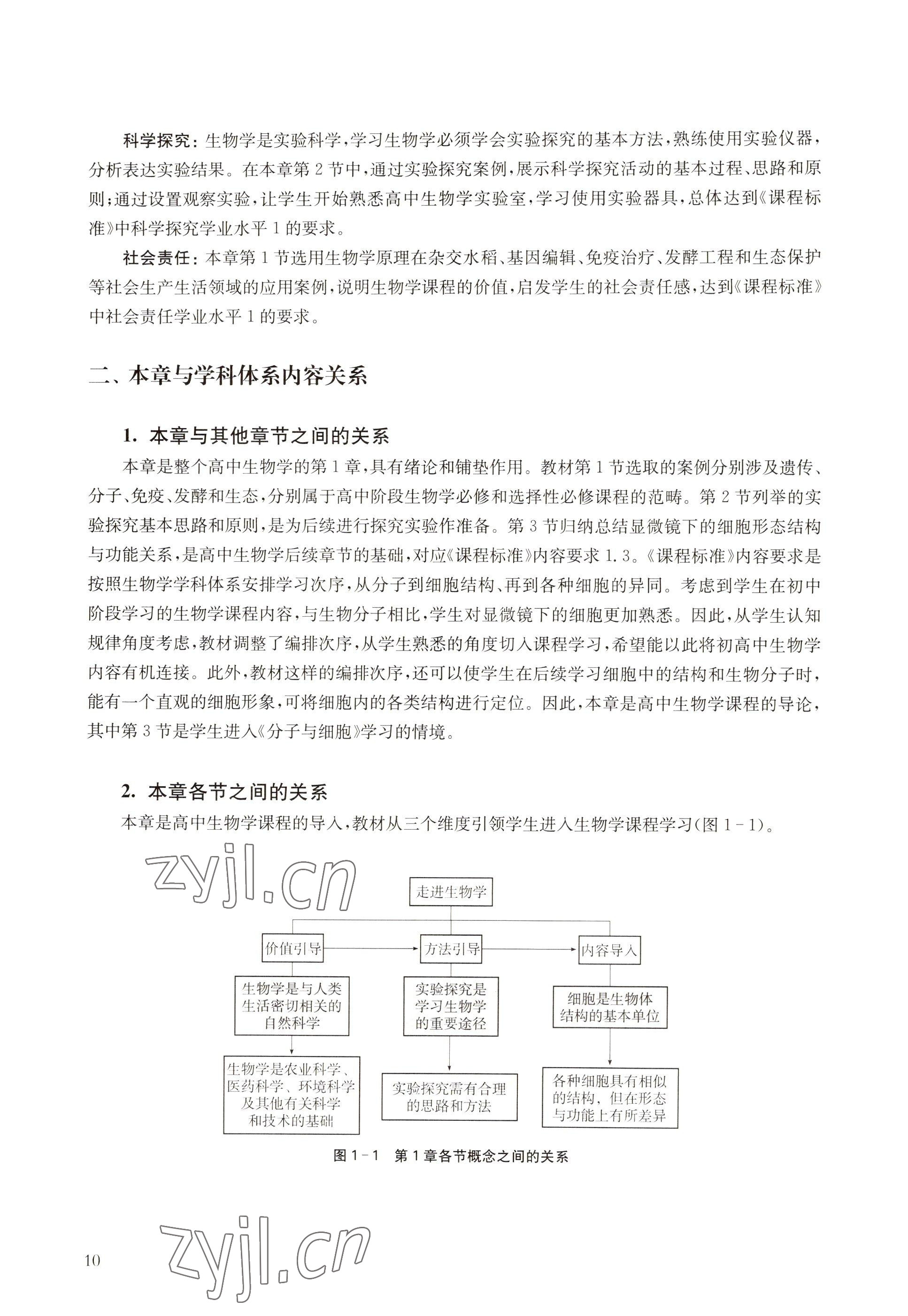 2022年教材课本高中生物必修1分子与细胞沪教版 参考答案第2页