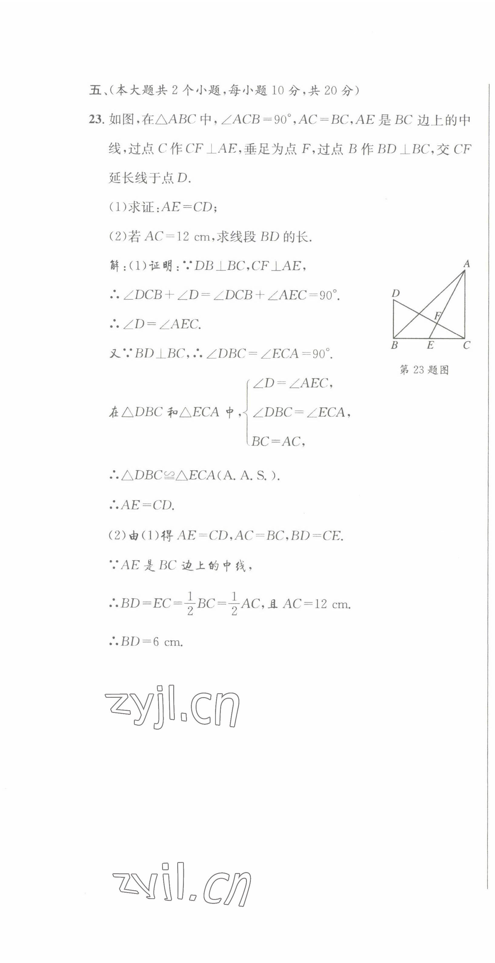 2022年培优课堂八年级数学上册华师大版&nbsp;第7页