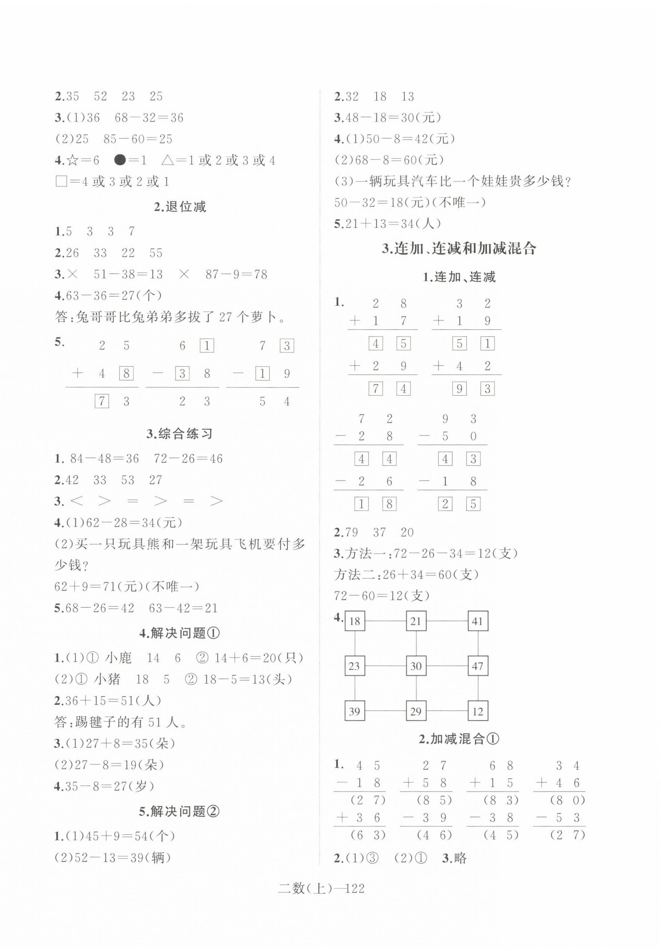 2022年小學(xué)學(xué)習(xí)好幫手二年級數(shù)學(xué)上冊人教版 第2頁