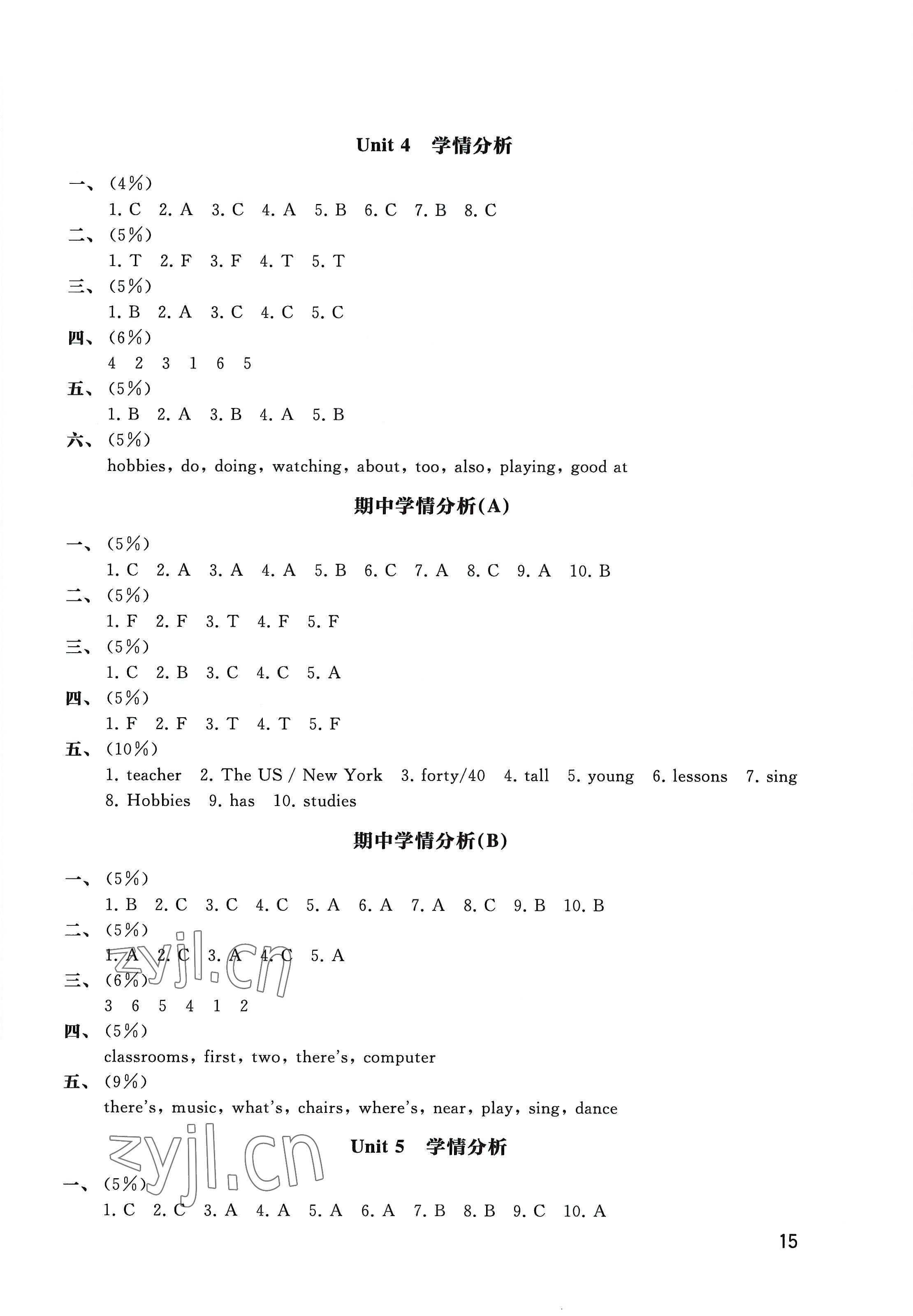 2022年自我評價與提升五年級英語上冊譯林版 第2頁