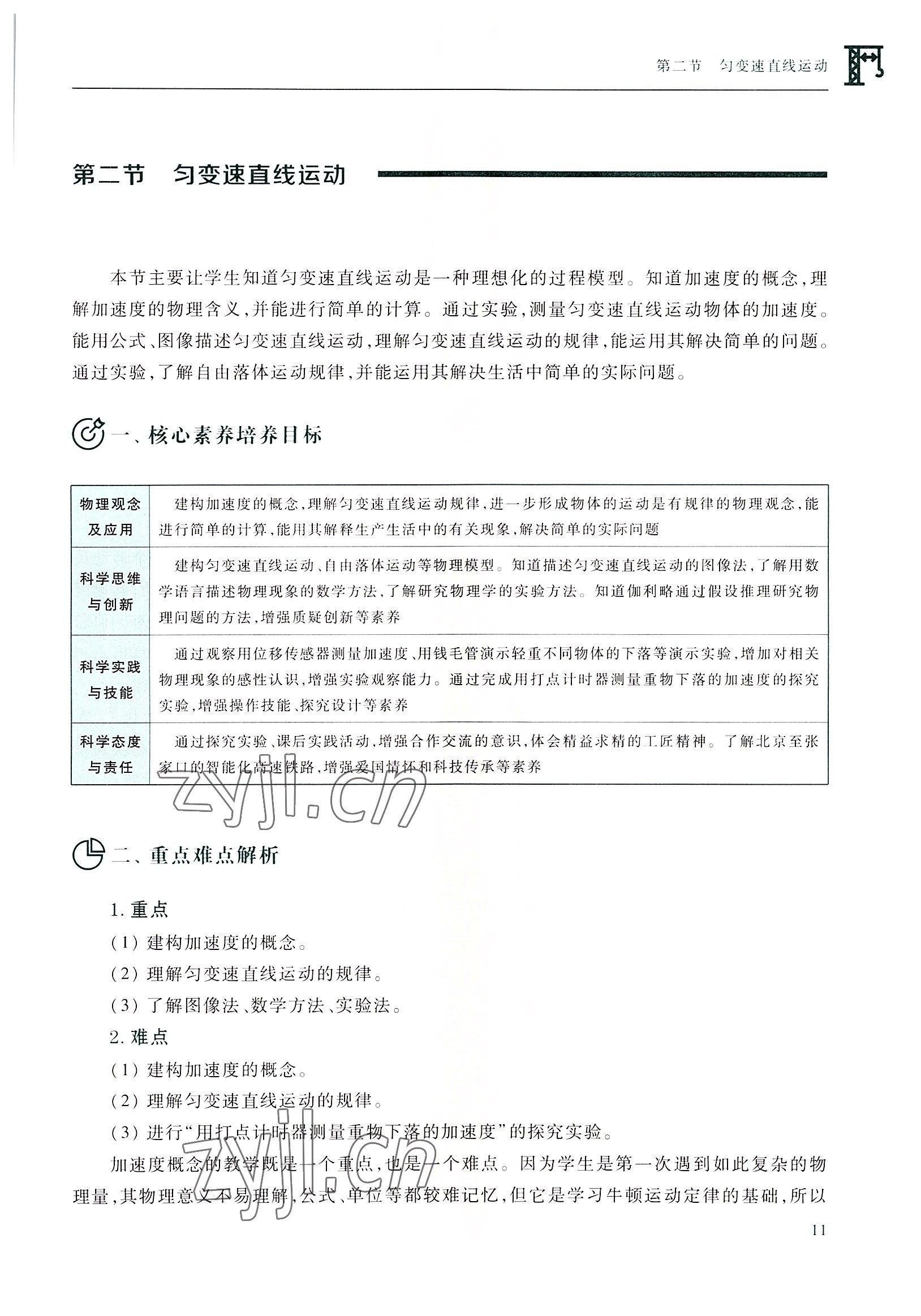 2022年物理學(xué)習(xí)指導(dǎo)與練習(xí)高等教育出版社通用類 參考答案第11頁