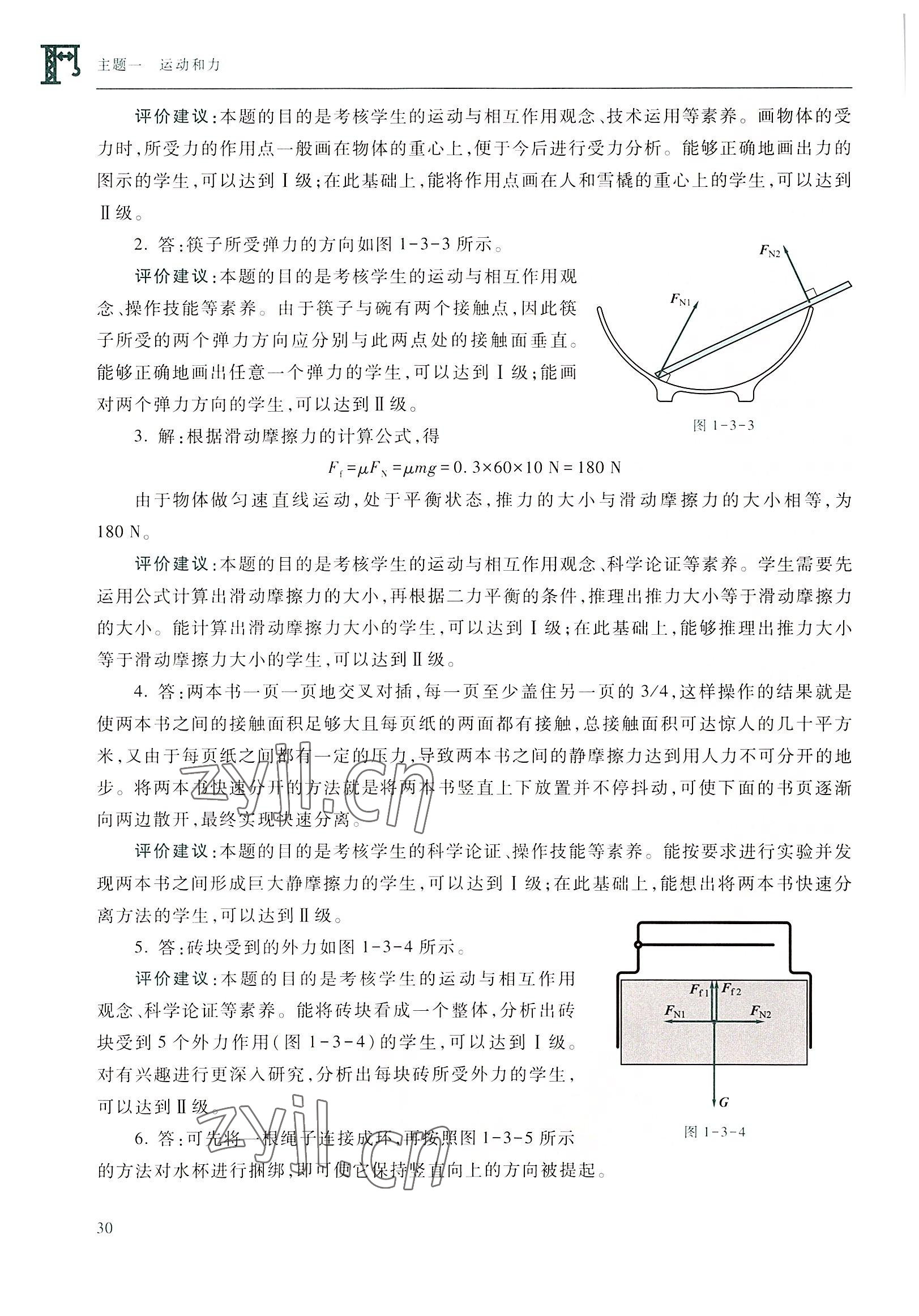 2022年物理學(xué)習(xí)指導(dǎo)與練習(xí)高等教育出版社通用類 參考答案第30頁