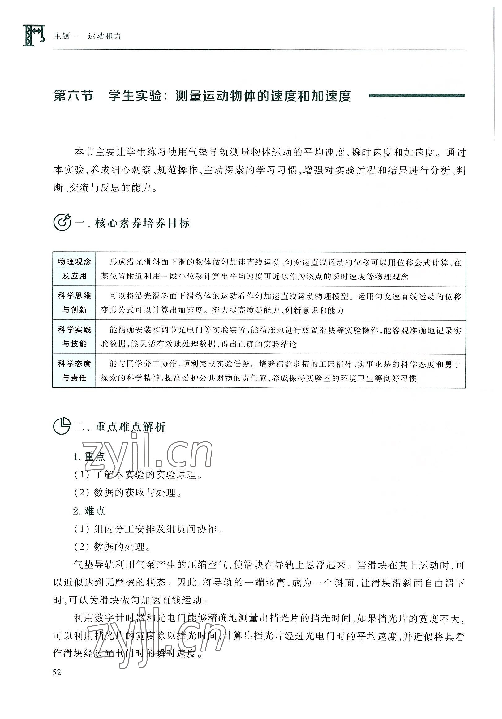 2022年物理學(xué)習(xí)指導(dǎo)與練習(xí)高等教育出版社通用類 參考答案第52頁