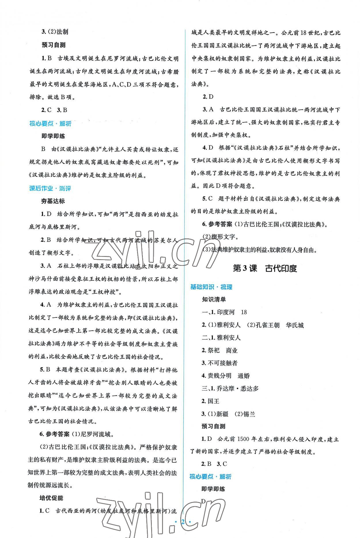 2022年同步解析與測評學考練九年級歷史上冊人教版精編版 第2頁
