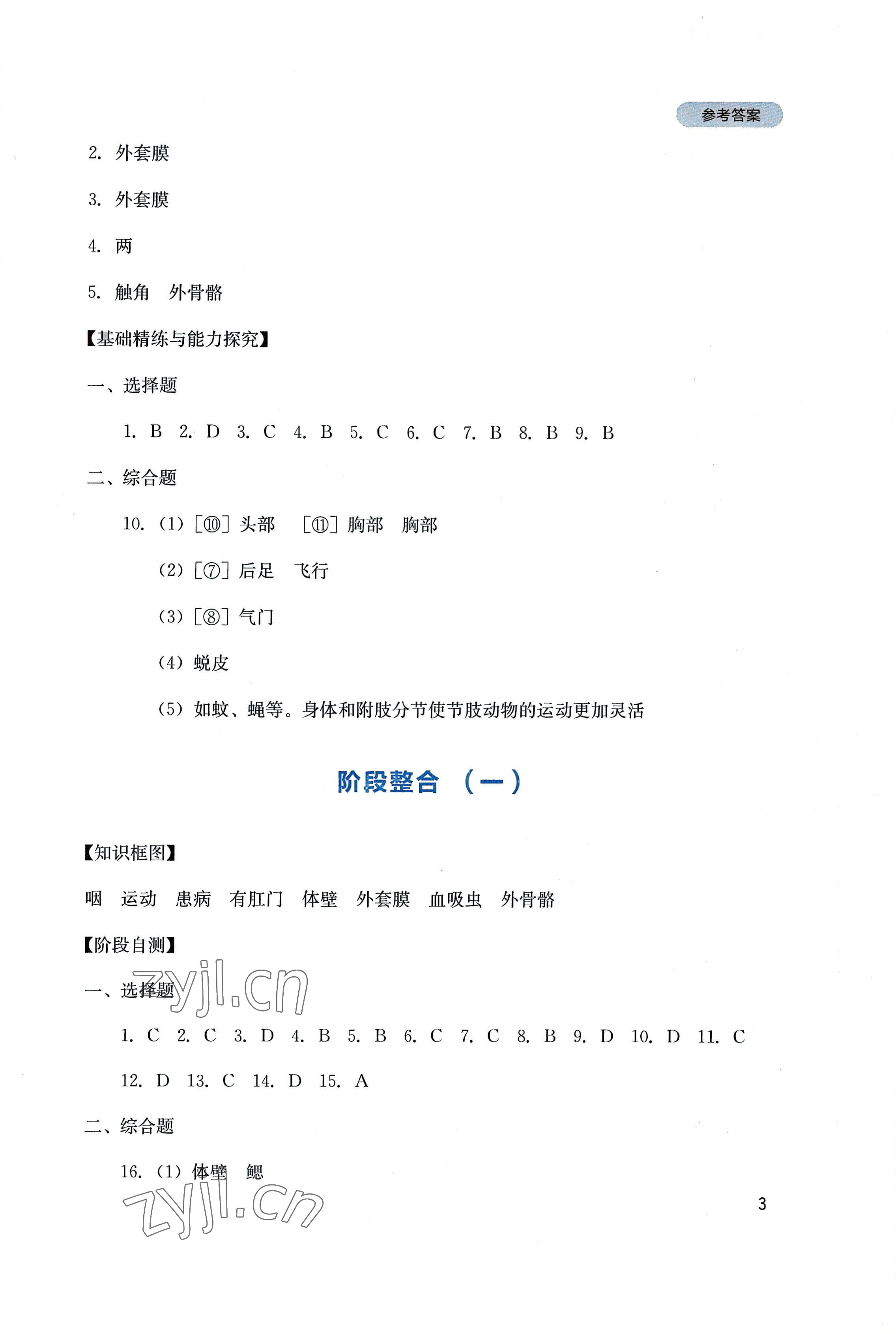 2022年新课程实践与探究丛书八年级生物上册人教版 第3页