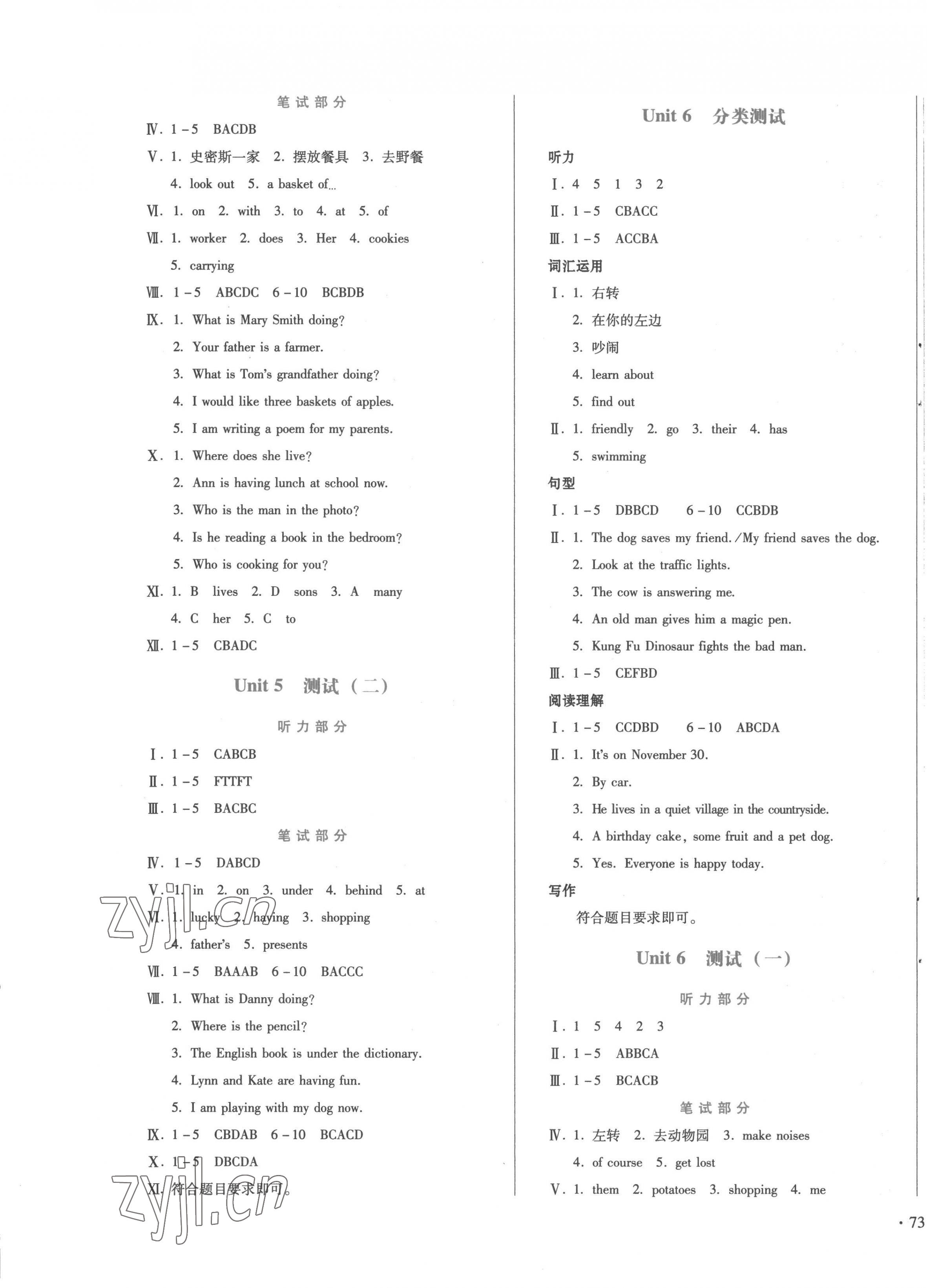 2022年中育1號金卷分類測試卷七年級英語上冊冀教版 第5頁