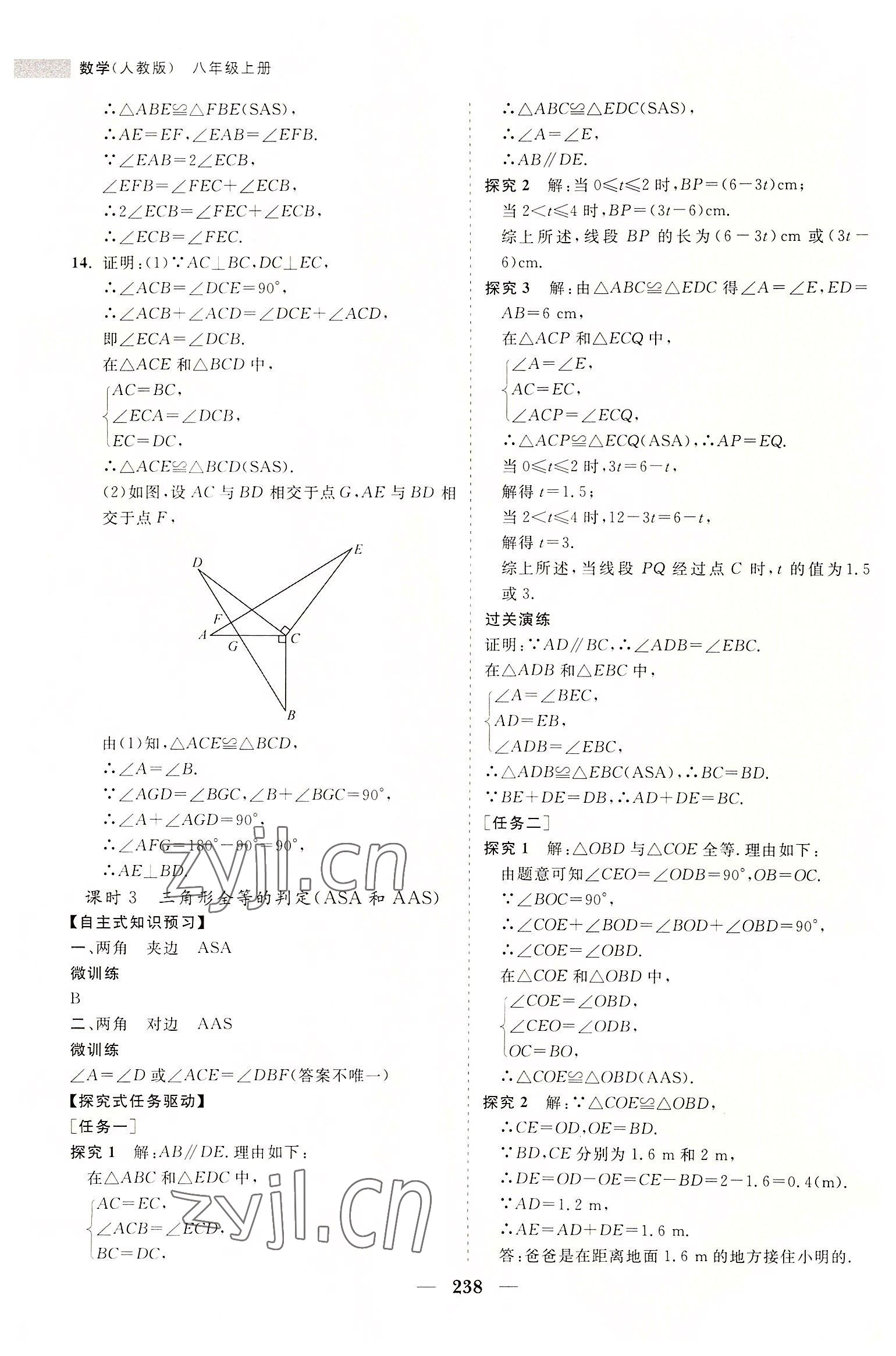 2022年新课程同步练习册八年级数学上册人教版 第18页