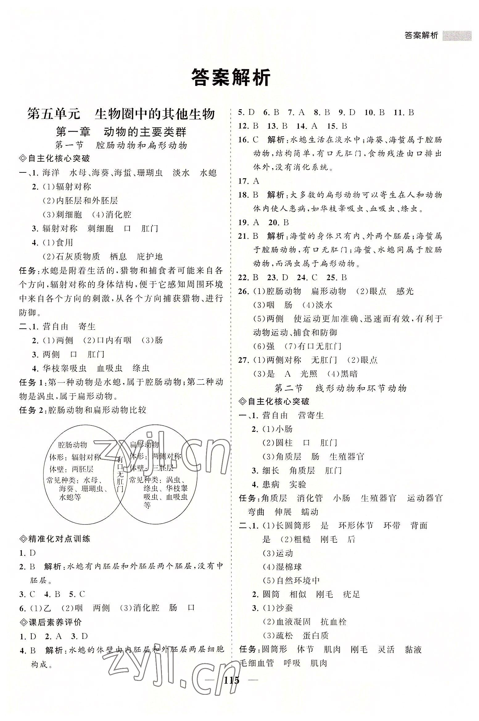 2022年新课程同步练习册八年级生物上册人教版 第1页