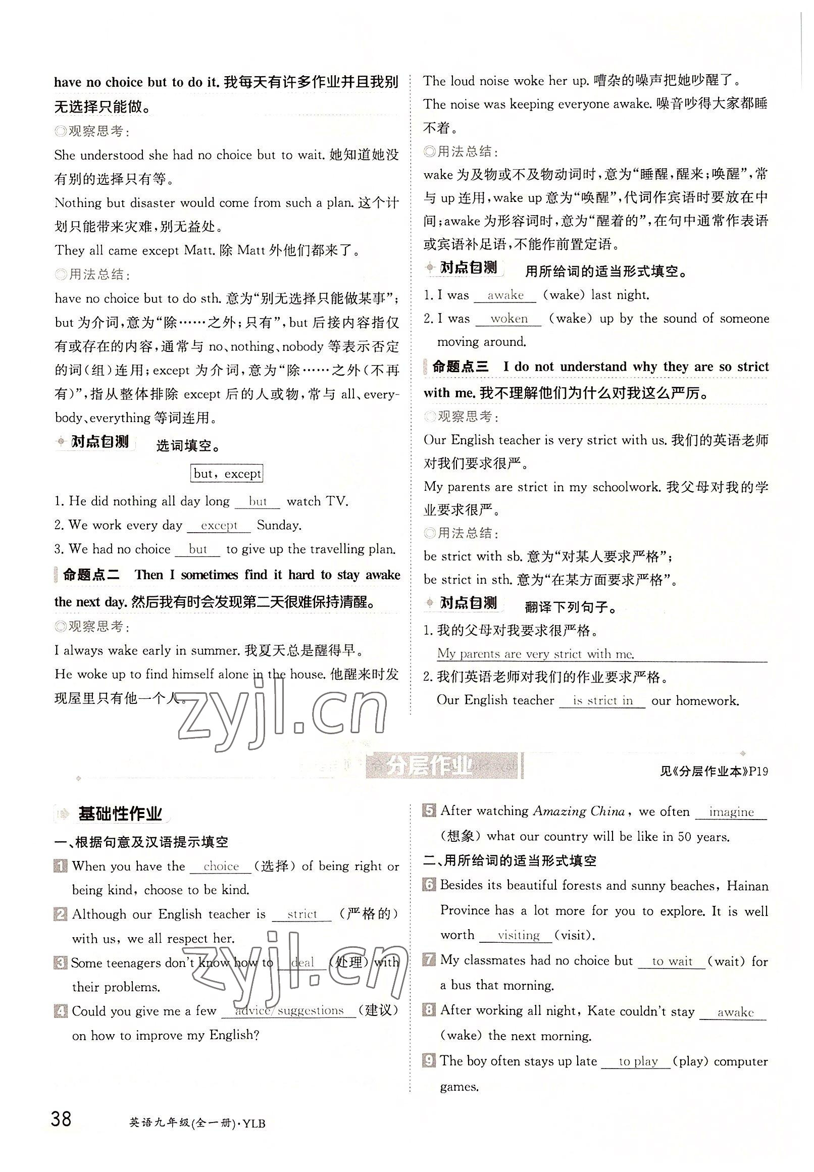 2022年三段六步導學案九年級英語全一冊譯林版 參考答案第38頁