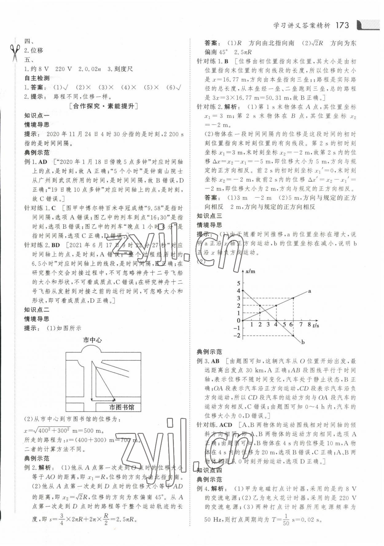 2022年金版新學(xué)案高中同步導(dǎo)學(xué)物理必修第一冊人教版 參考答案第2頁