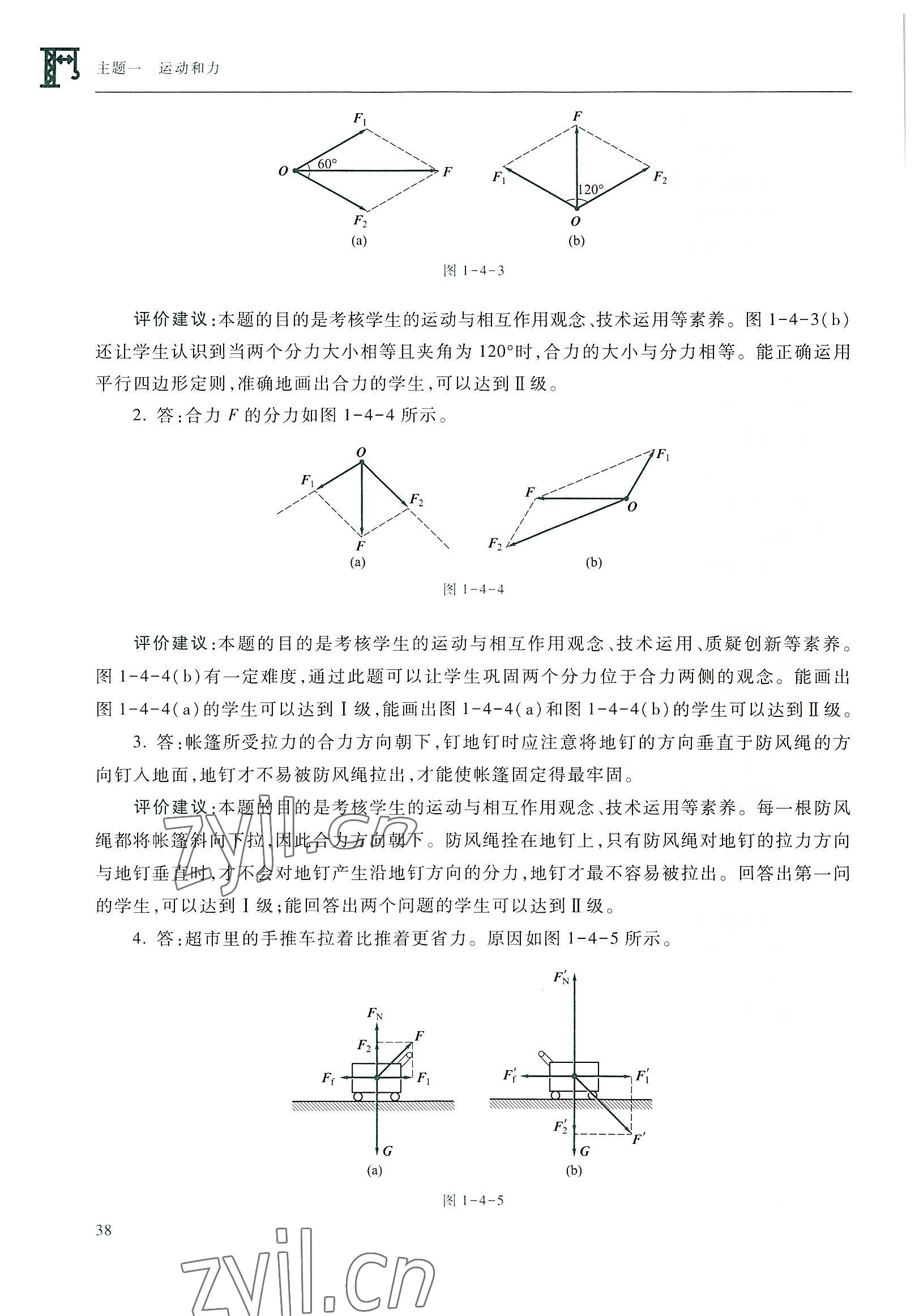2022年物理通用類高等教育出版社&nbsp;參考答案第38頁(yè)