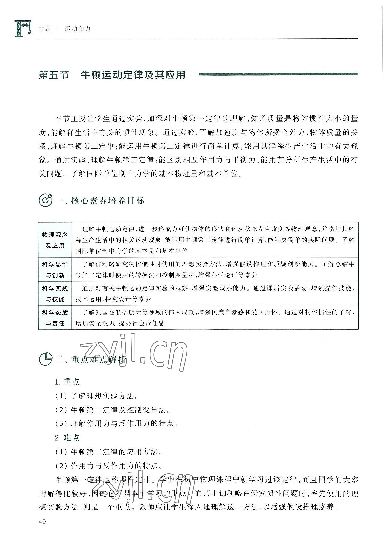 2022年物理通用類高等教育出版社&nbsp;參考答案第40頁