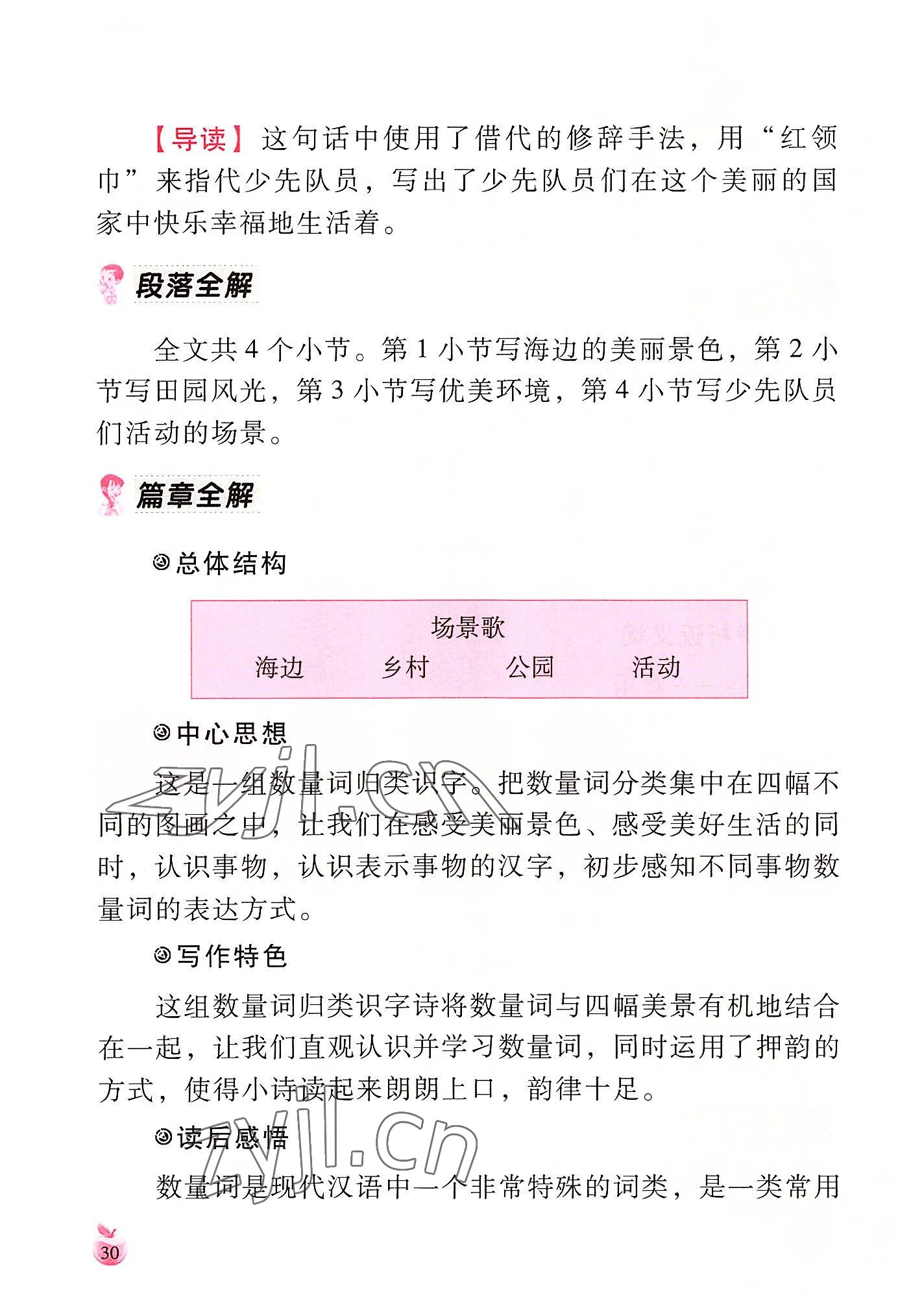 2022年小学生词语手册云南教育出版社二年级语文上册人教版 参考答案第30页