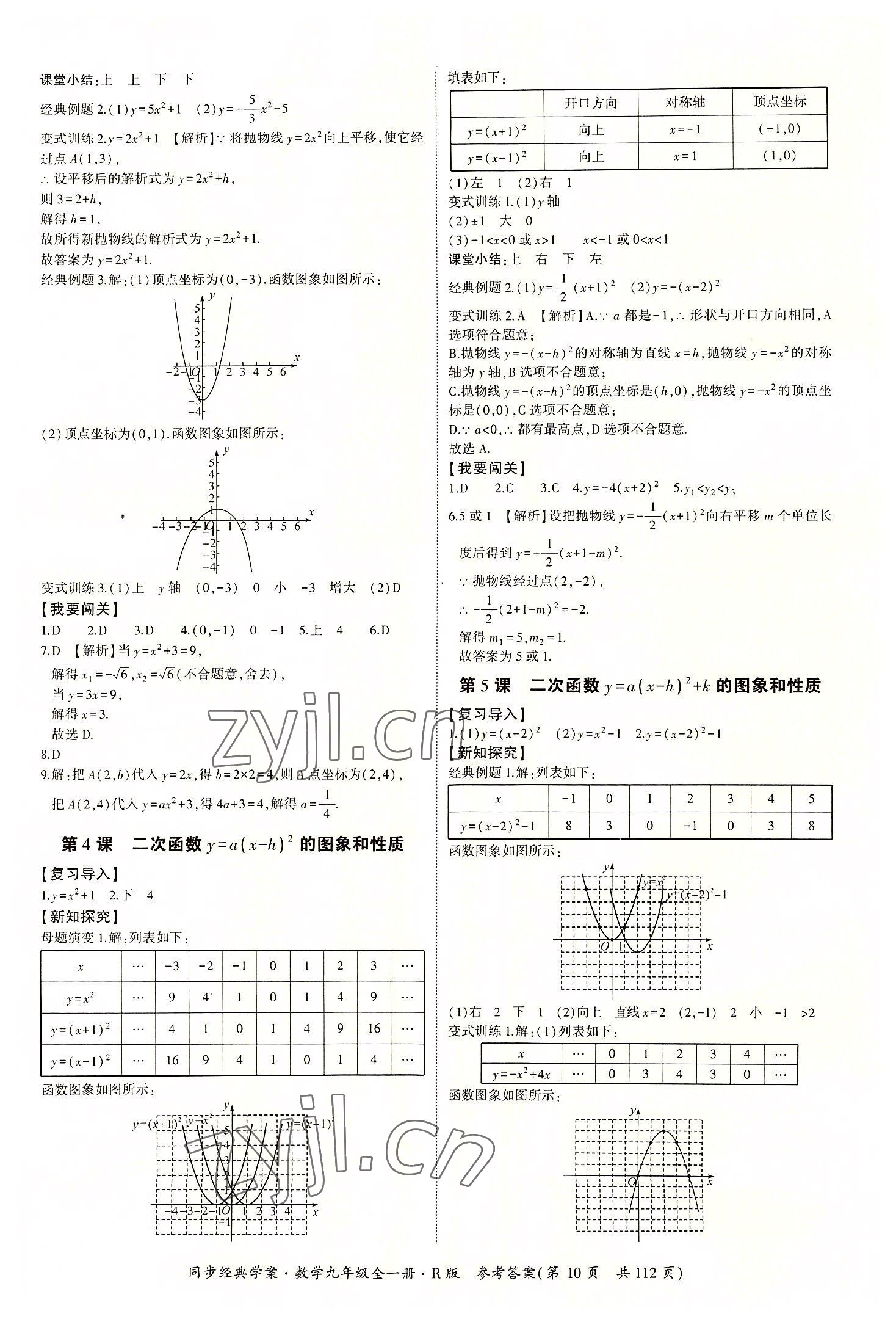 2022年同步經(jīng)典學(xué)案九年級(jí)數(shù)學(xué)全一冊(cè)人教版 第10頁