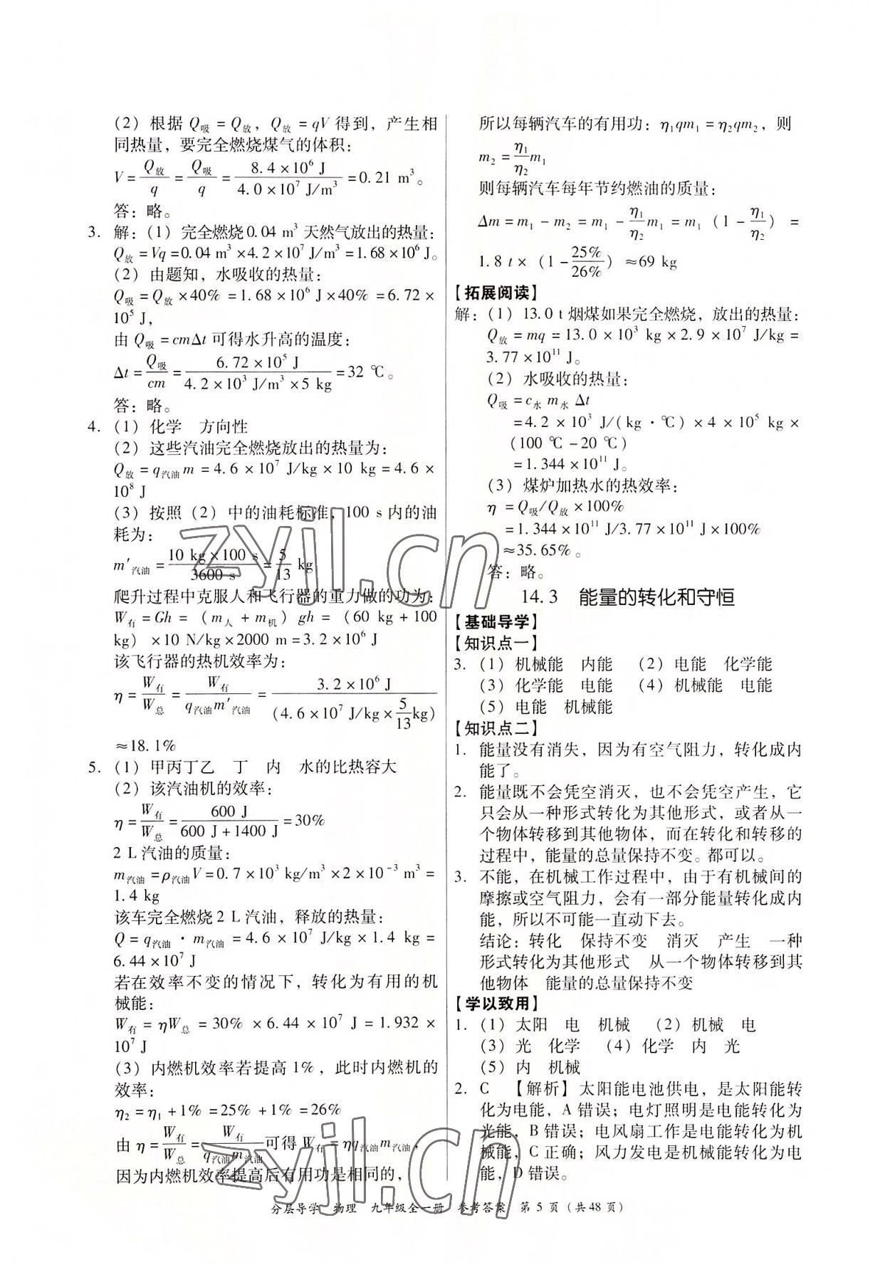 2022年分層導學九年級物理全一冊人教版 第5頁
