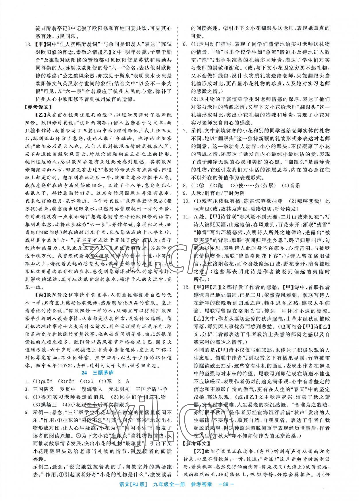 2022年精彩练习就练这一本九年级语文全一册人教版 第11页