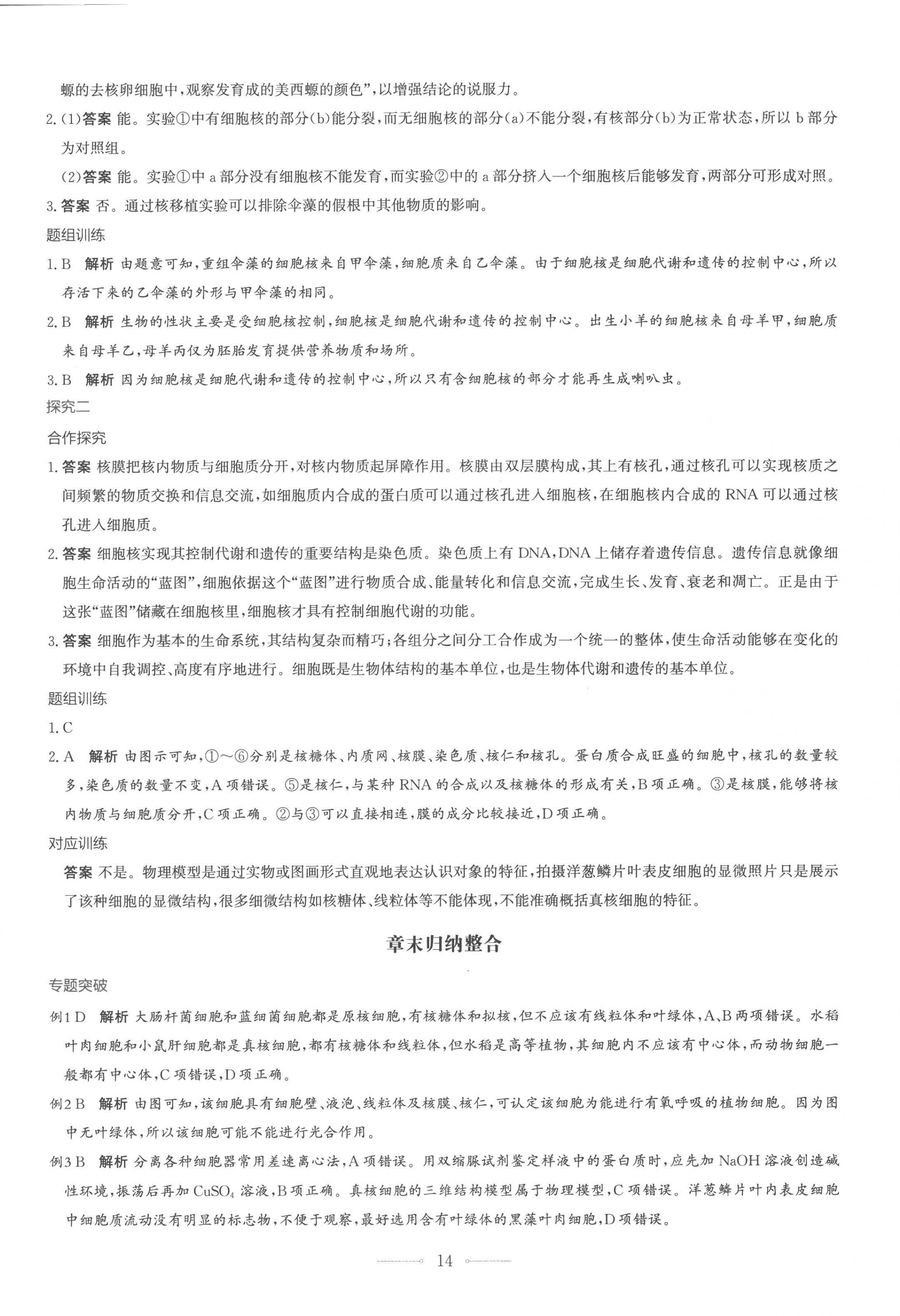 2022年同步解析與測評學考練高中生物必修1人教版 第14頁
