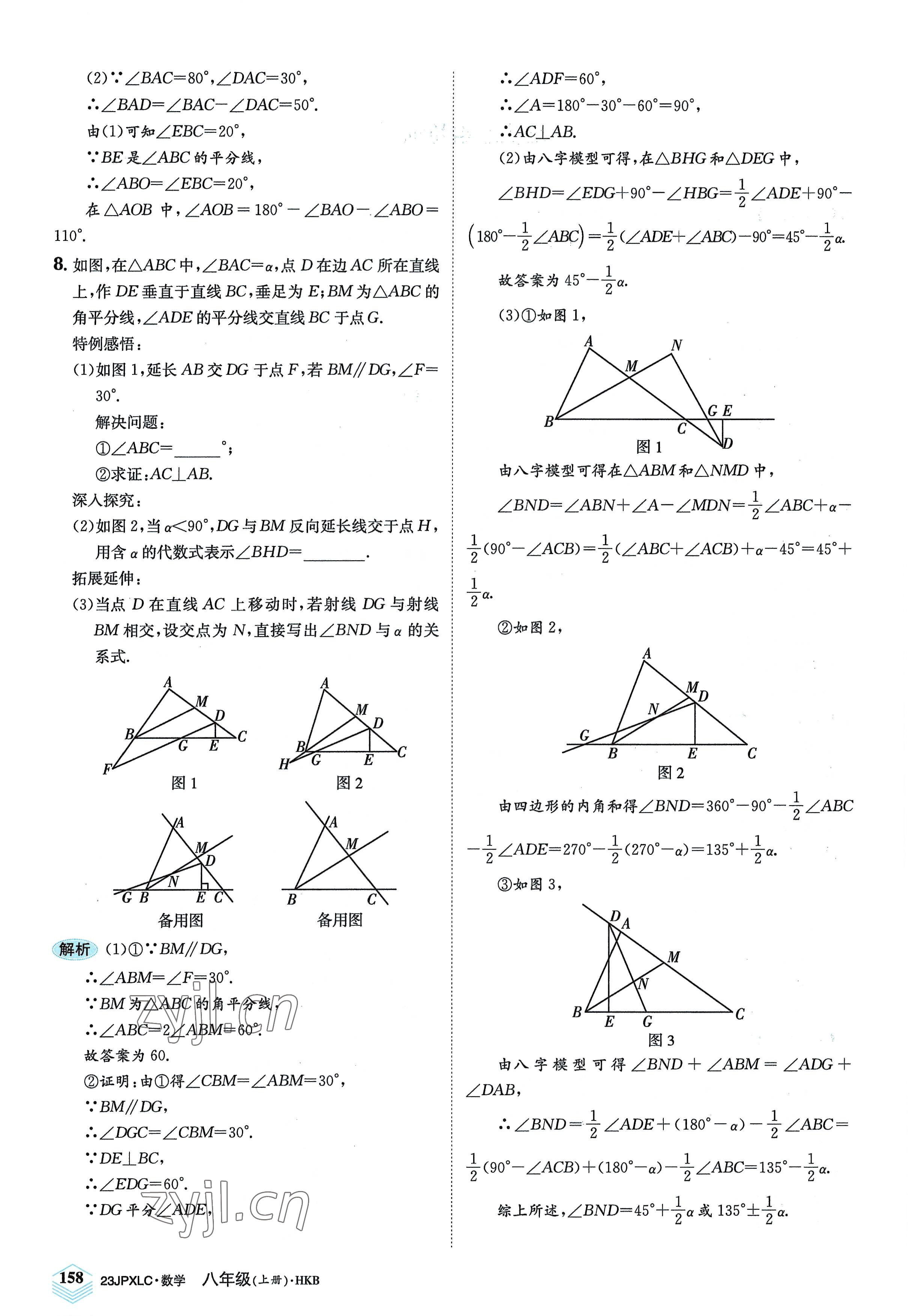 2022年金牌學(xué)練測八年級數(shù)學(xué)上冊滬科版 參考答案第20頁