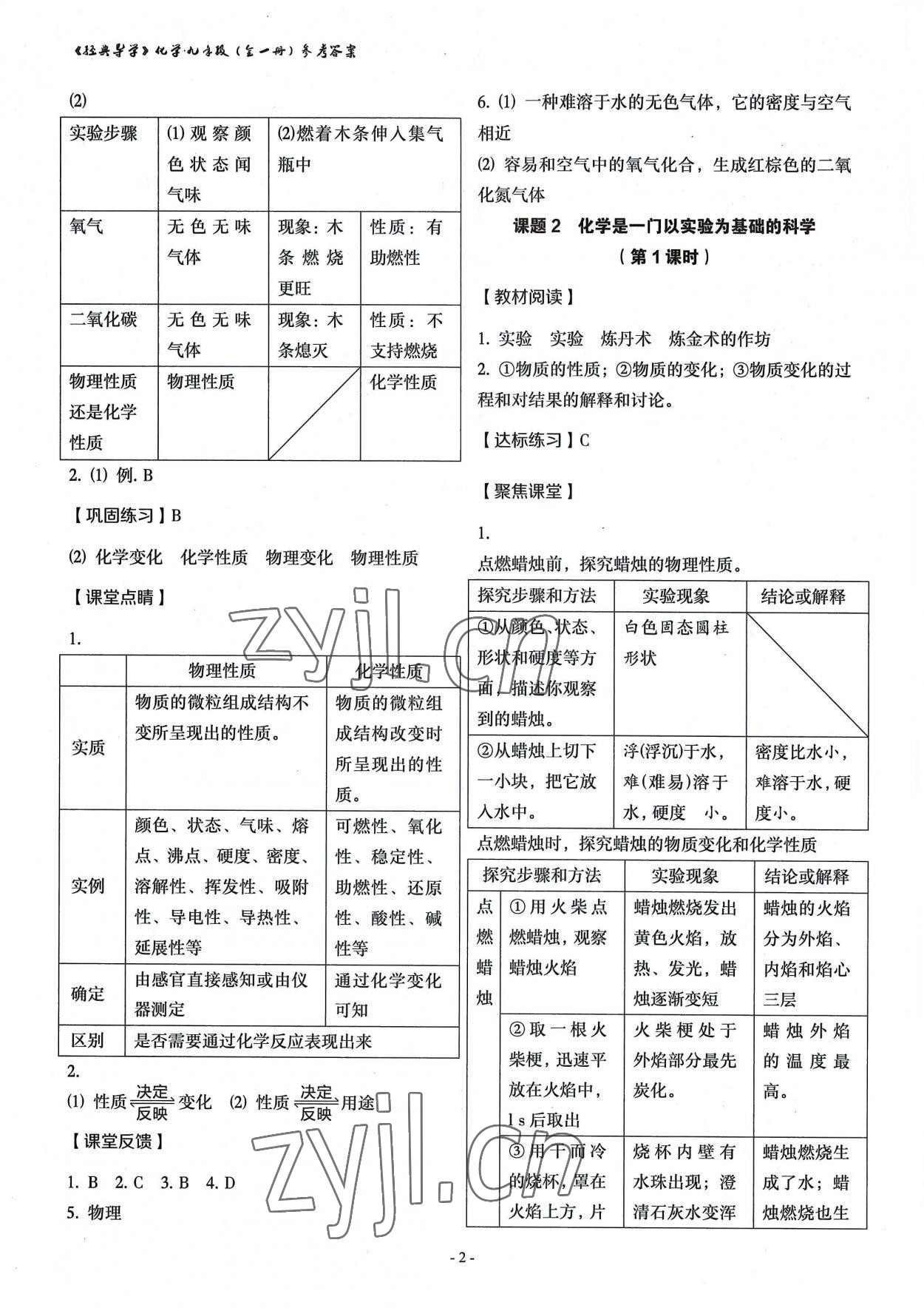 2022年经典导学九年级化学全一册人教版 第2页