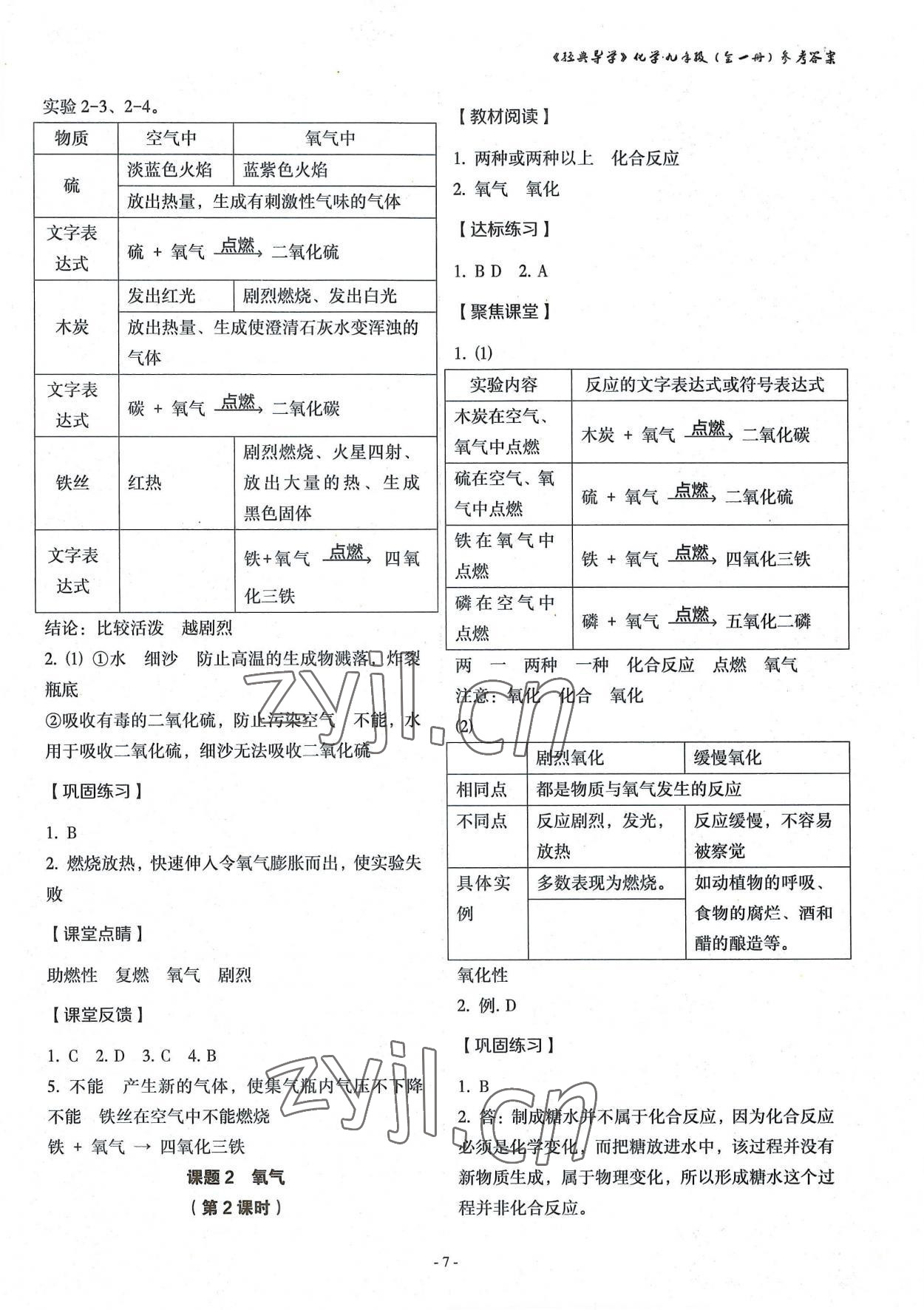 2022年经典导学九年级化学全一册人教版 第7页