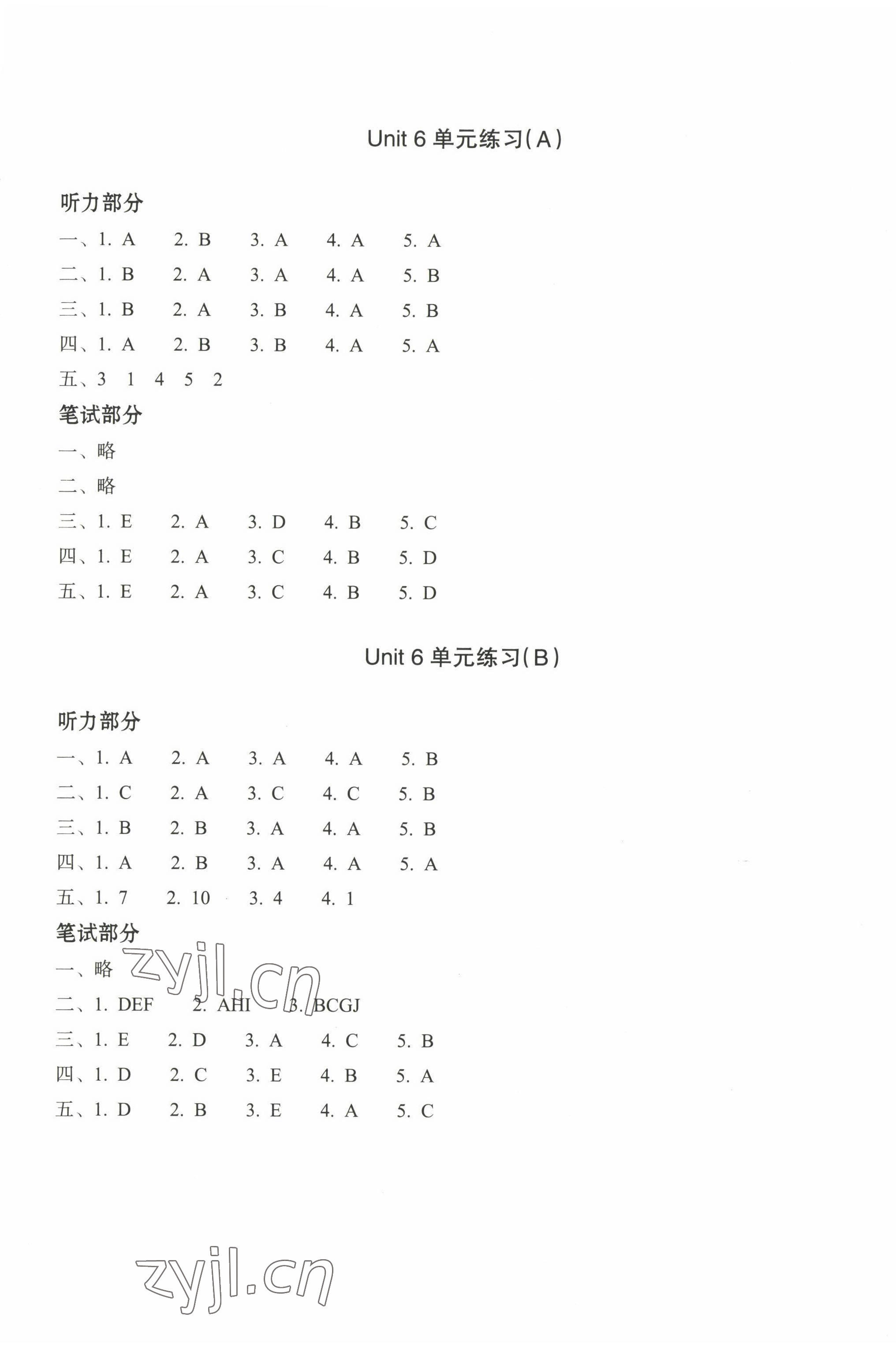 2022年新編單元能力訓(xùn)練卷三年級(jí)英語(yǔ)上冊(cè)人教版 第7頁(yè)