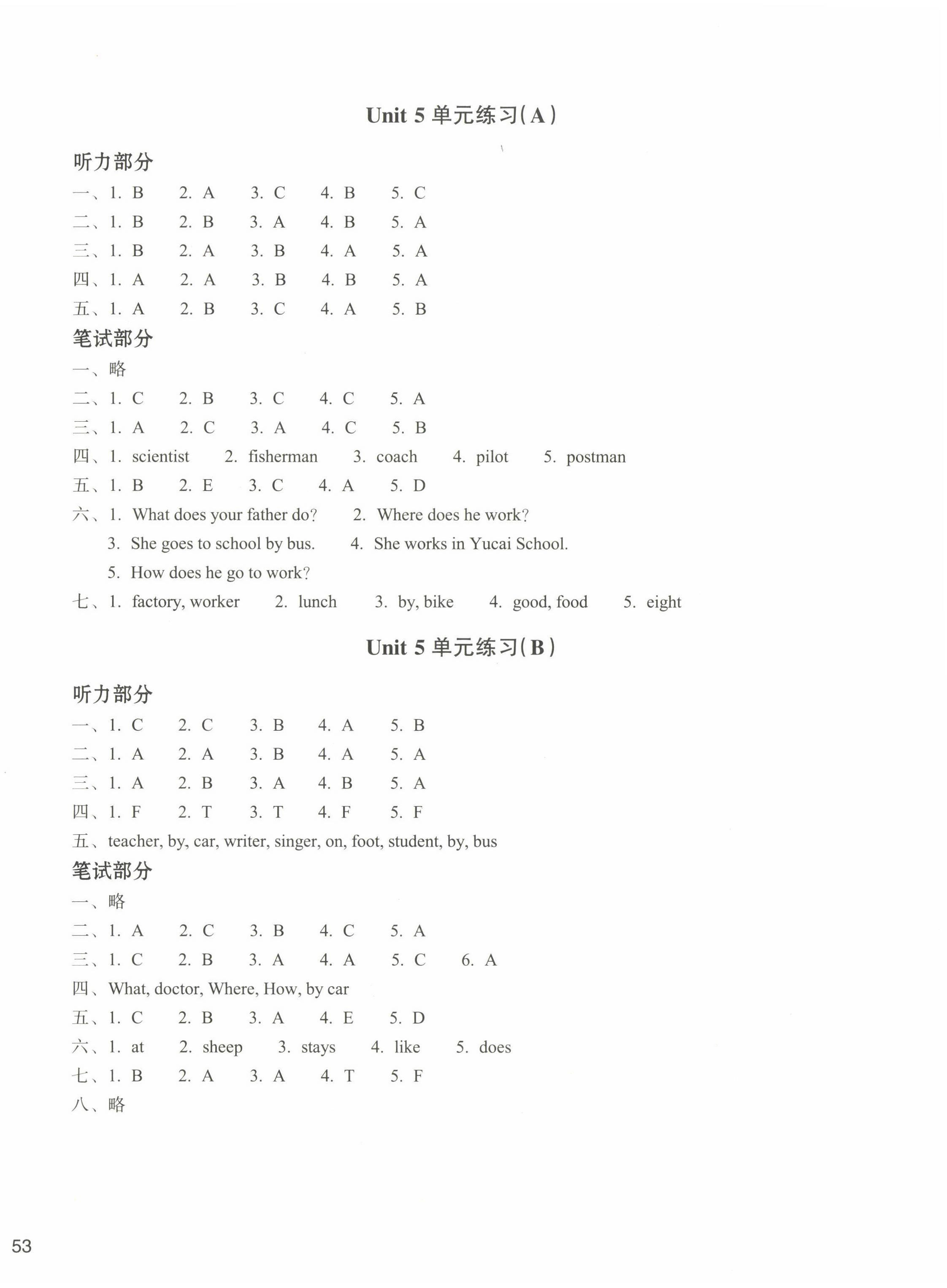 2022年新編單元能力訓(xùn)練卷六年級(jí)英語(yǔ)上冊(cè)人教版 參考答案第6頁(yè)