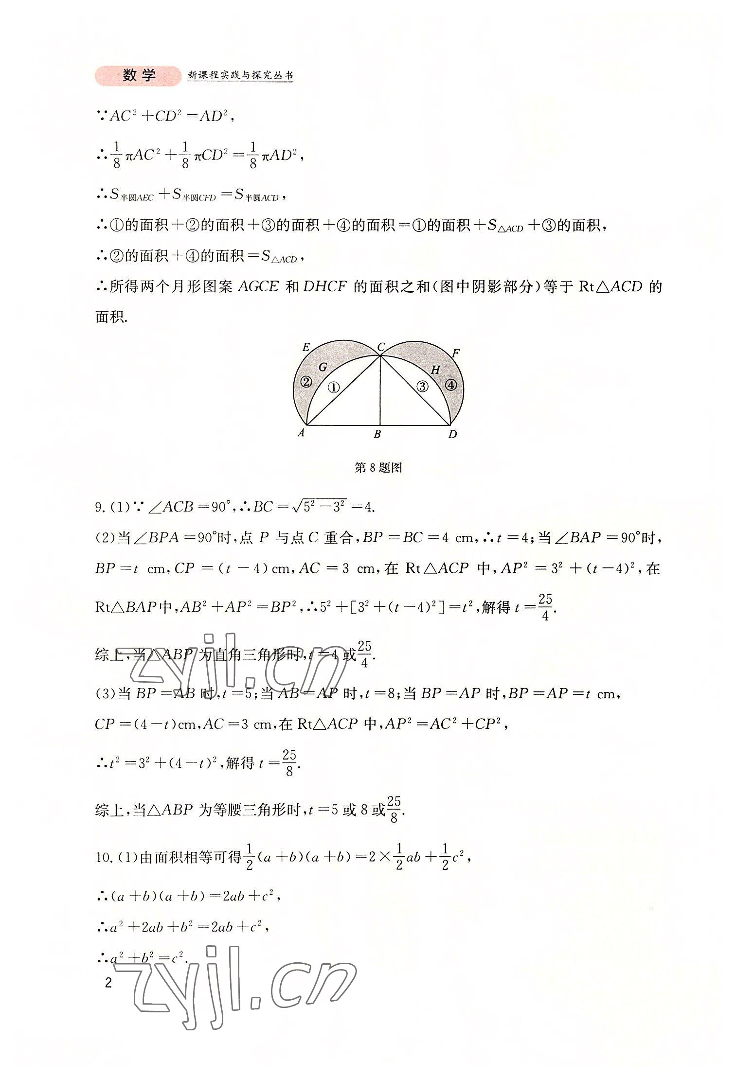 2022年新课程实践与探究丛书八年级数学上册北师大版 第2页