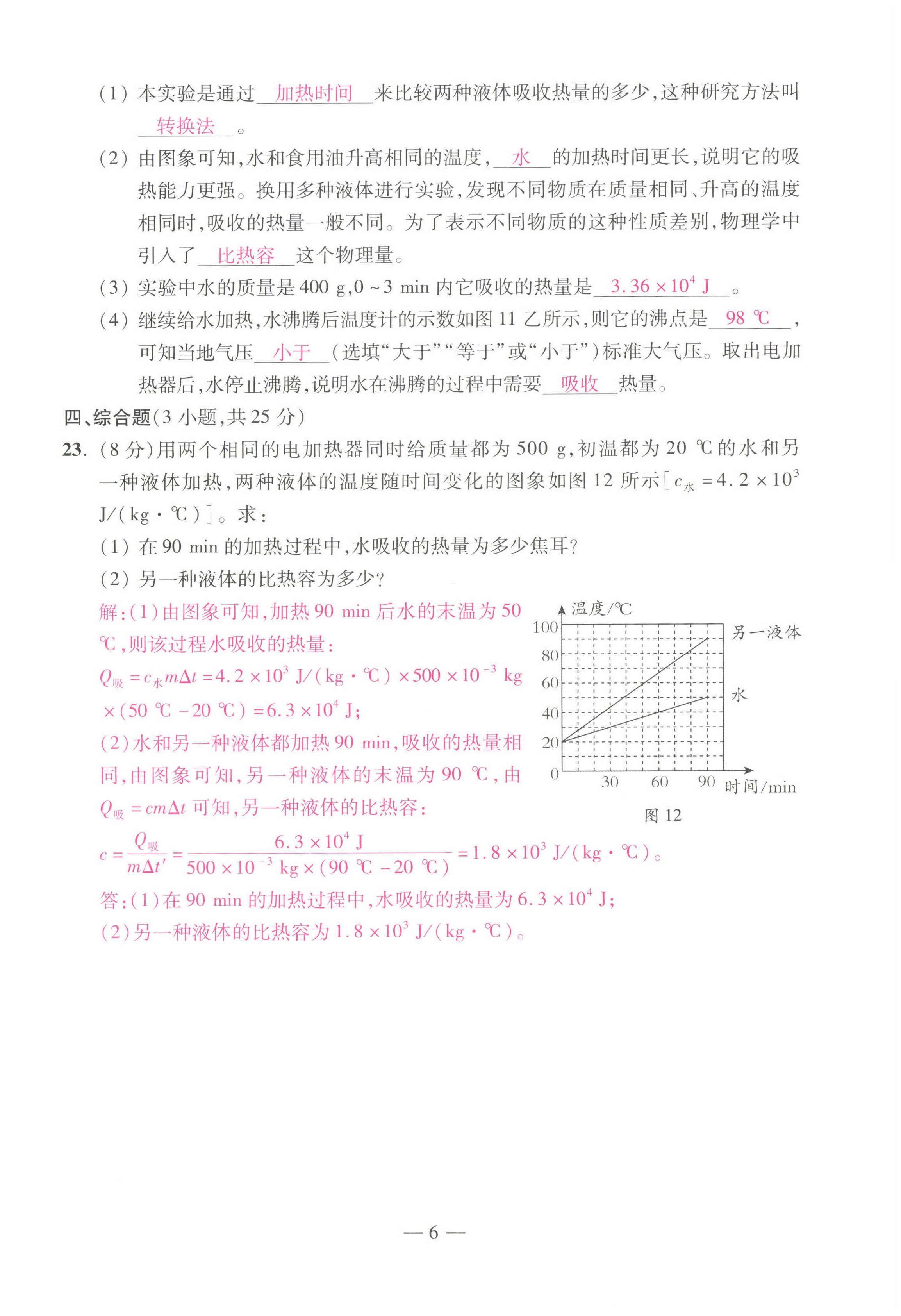 2022年本土卷九年級物理全一冊人教版 第6頁
