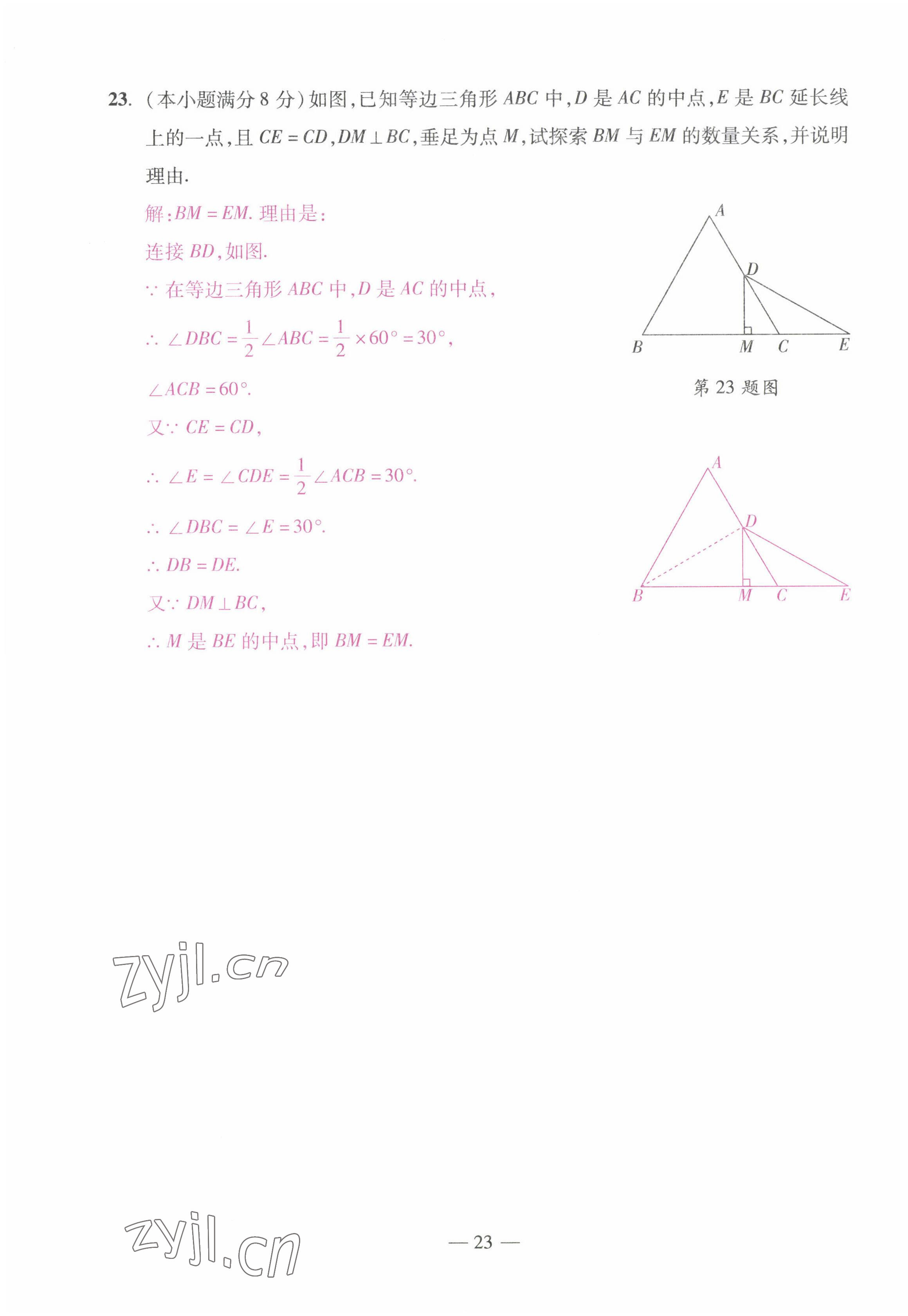 2022年本土卷八年級數(shù)學上冊人教版 第23頁