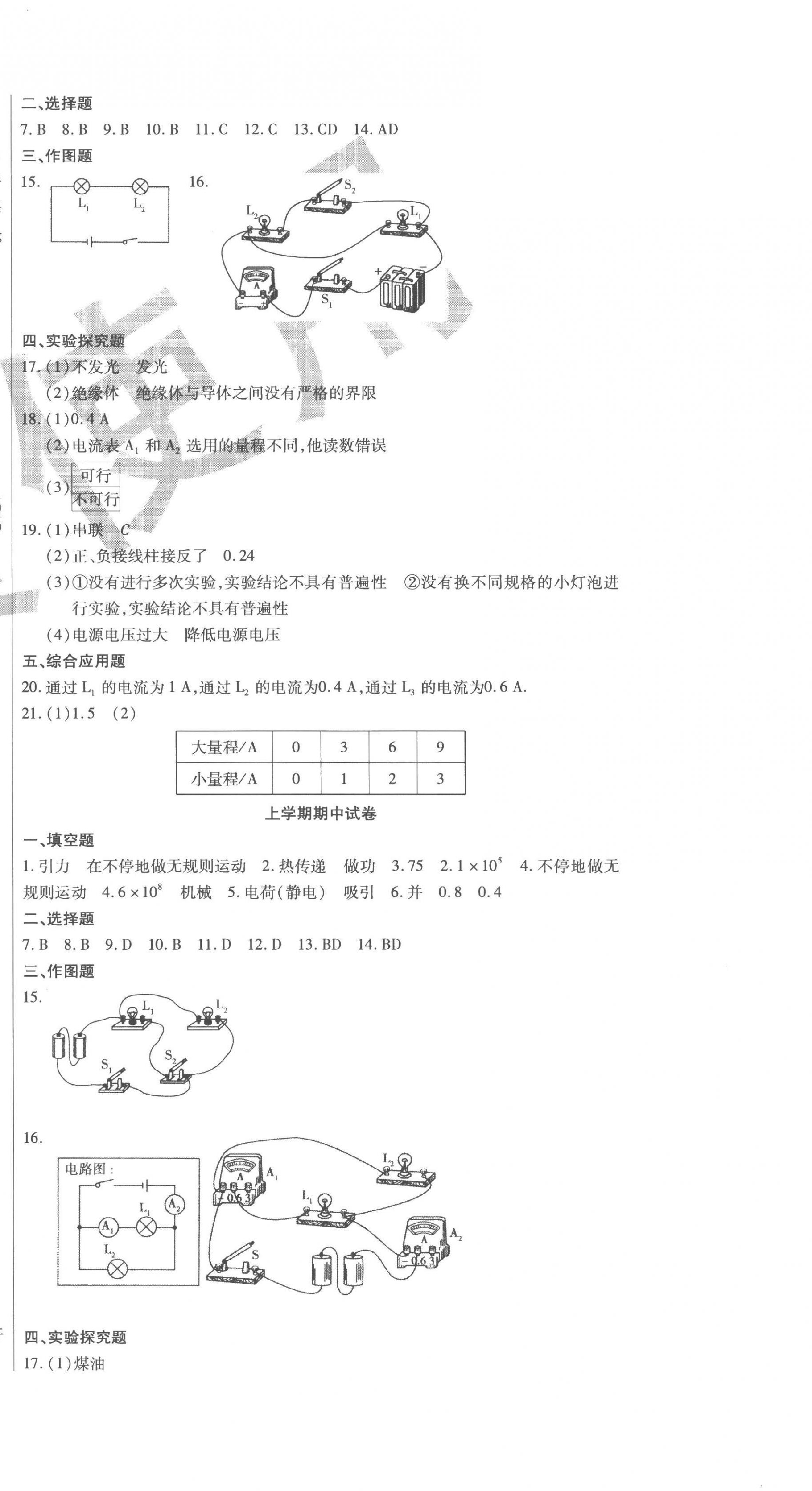 2022年ABC考王全程测评试卷九年级物理全一册人教版 第3页