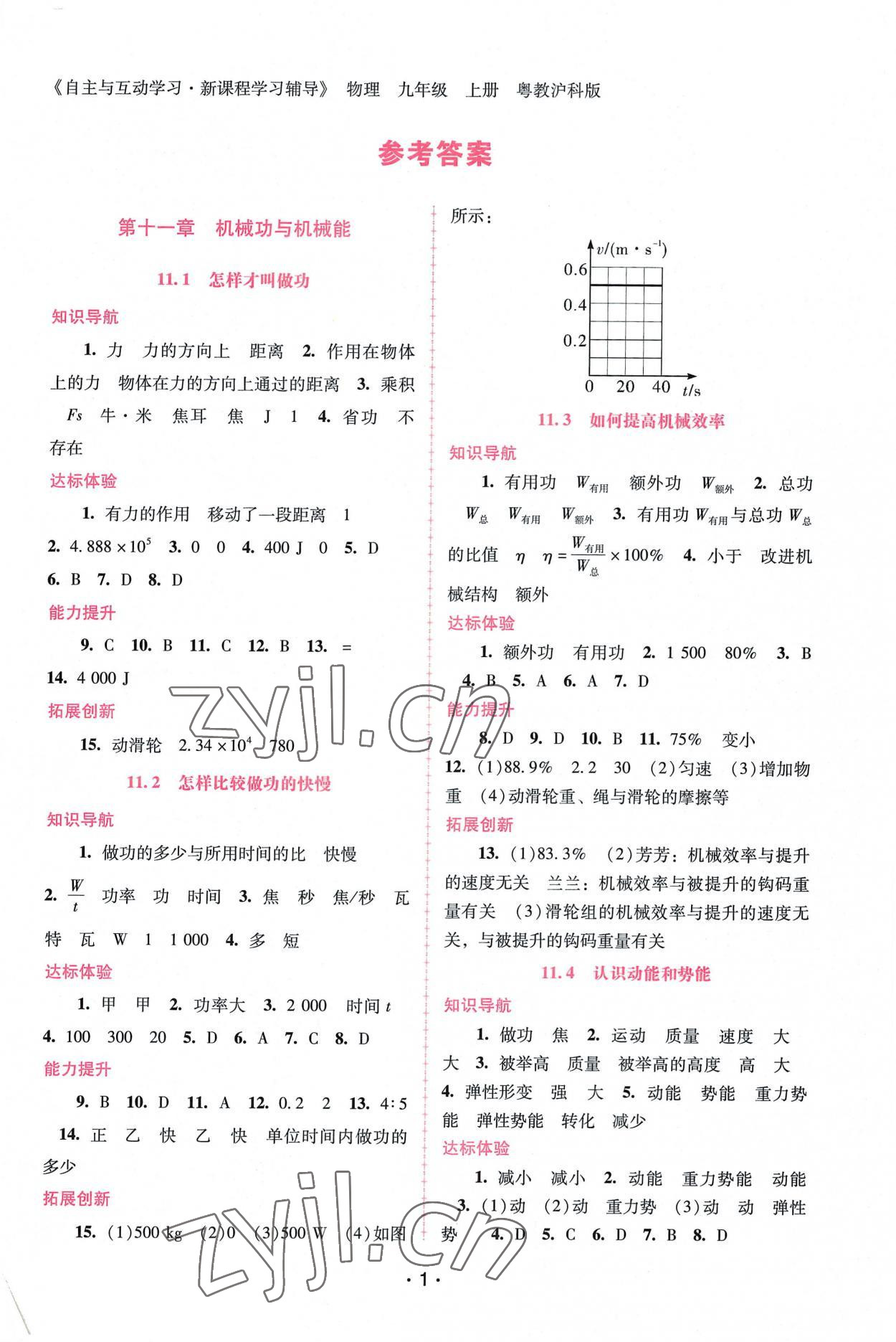 2022年新課程學(xué)習(xí)輔導(dǎo)九年級(jí)物理上冊(cè)滬粵版 第1頁(yè)