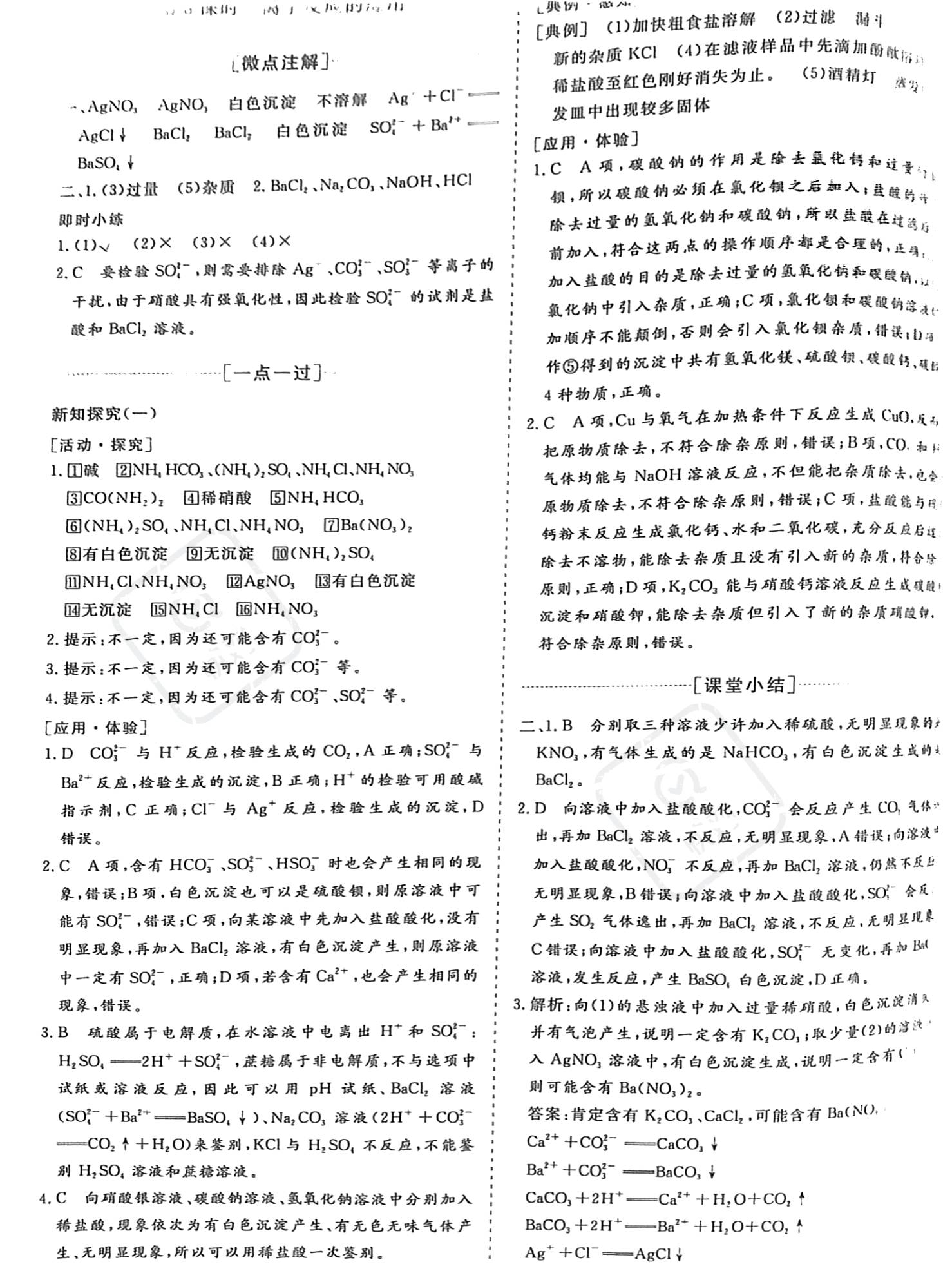 2022年新課程學(xué)習(xí)指導(dǎo)高中化學(xué)必修第一冊魯科版 參考答案第12頁