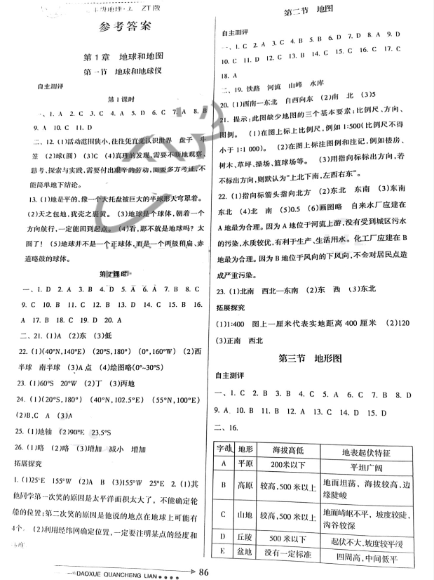 2022年導(dǎo)學(xué)全程練創(chuàng)優(yōu)訓(xùn)練七年級地理上冊中圖版 第1頁