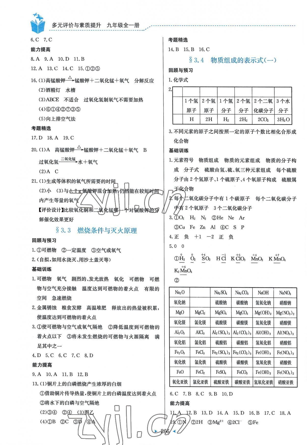 2022年多元評(píng)價(jià)與素質(zhì)提升九年級(jí)化學(xué)全一冊(cè)科粵版 第6頁(yè)