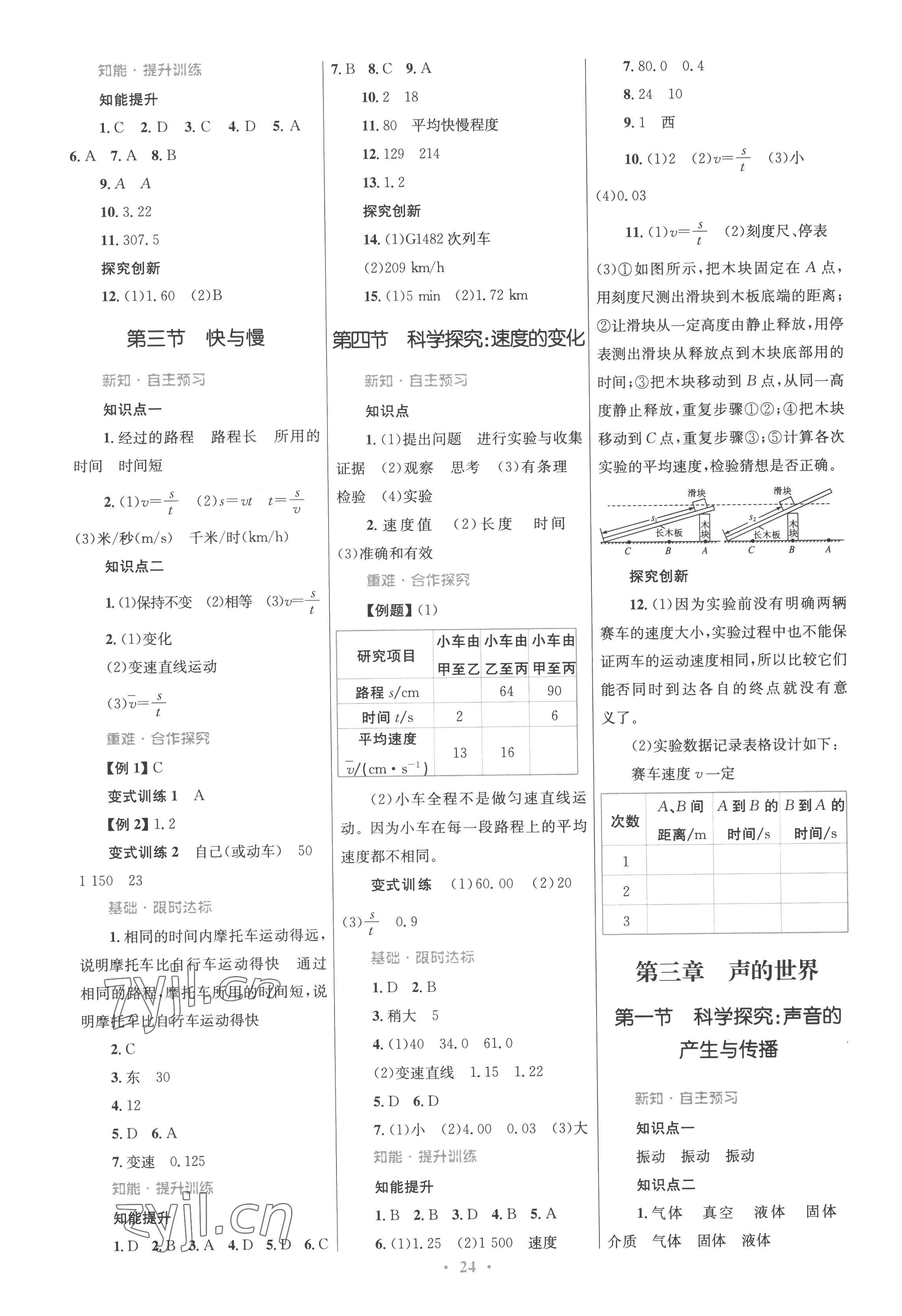 2022年同步测控优化设计八年级物理全一册沪科版 第2页