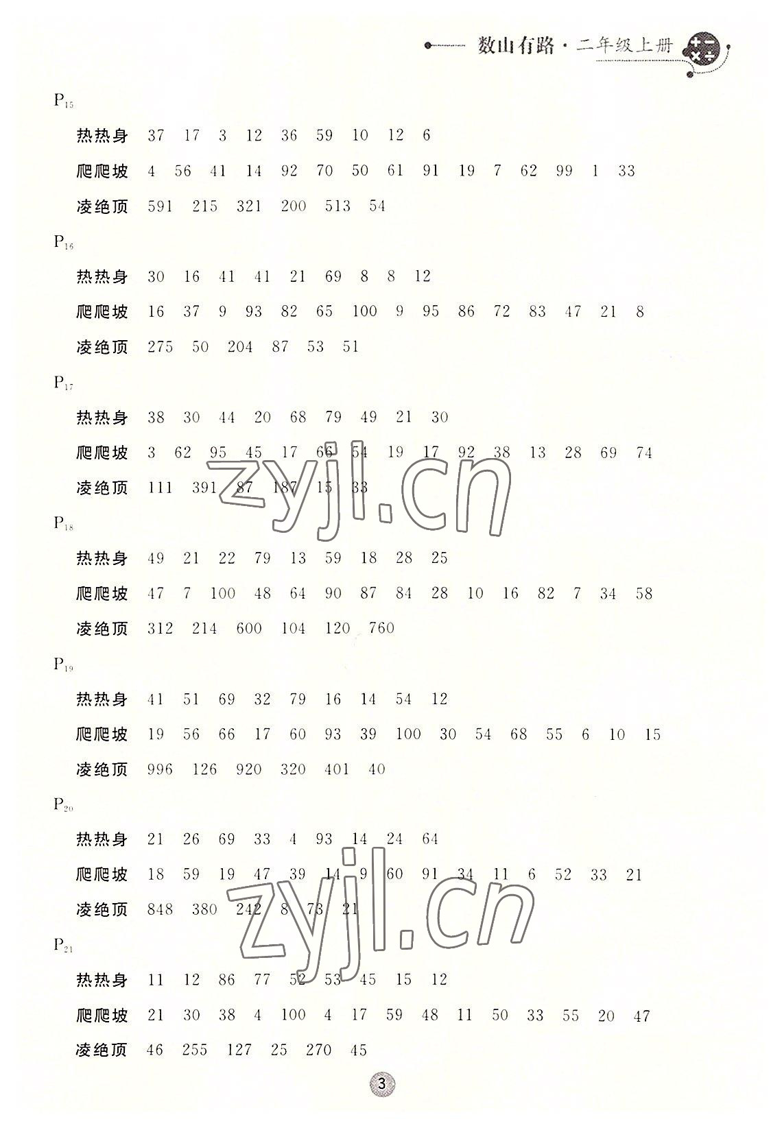 2022年数山有路二年级数学上册北师大版&nbsp;第3页