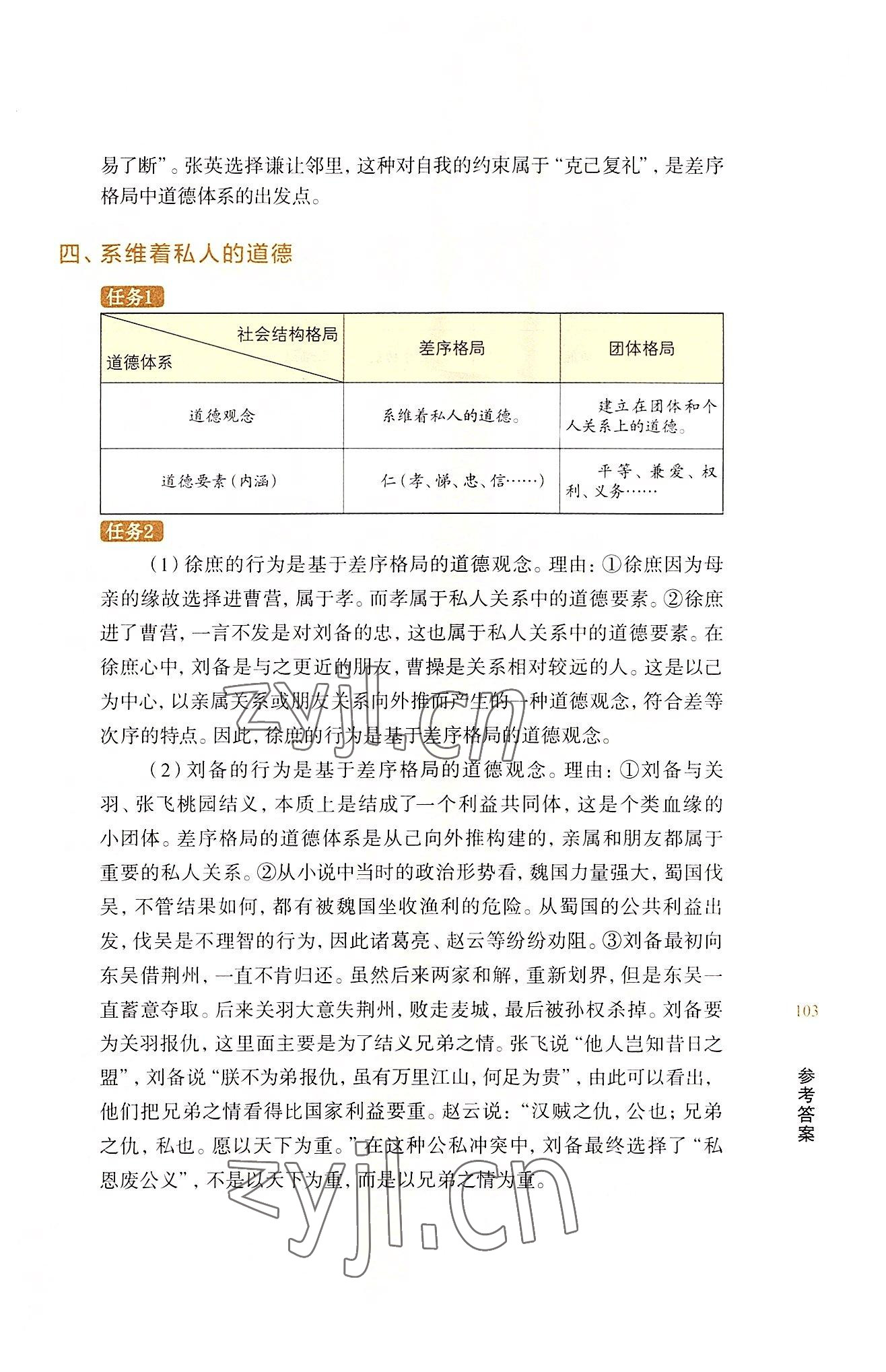 2022年思辨讀寫導(dǎo)學(xué)全案九年級語文全一冊人教版 參考答案第4頁