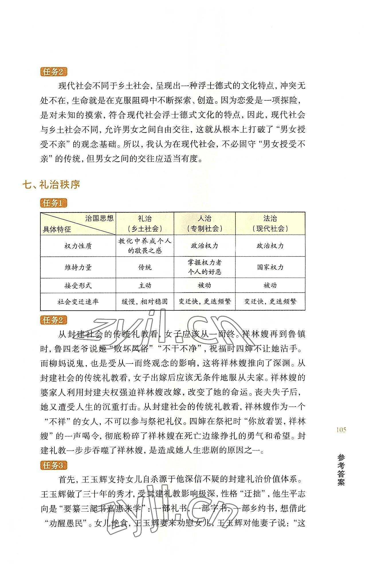 2022年思辨讀寫導學全案九年級語文全一冊人教版 參考答案第6頁