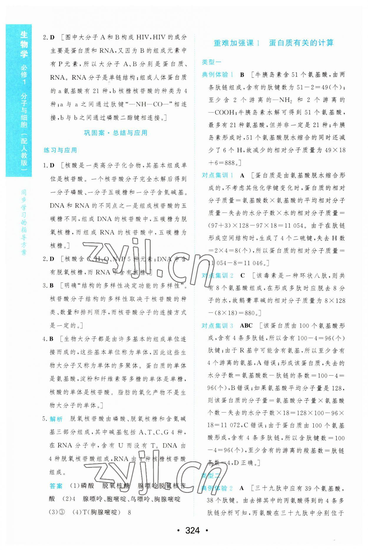 2022年新課程學習與測評生物必修1人教版 第14頁