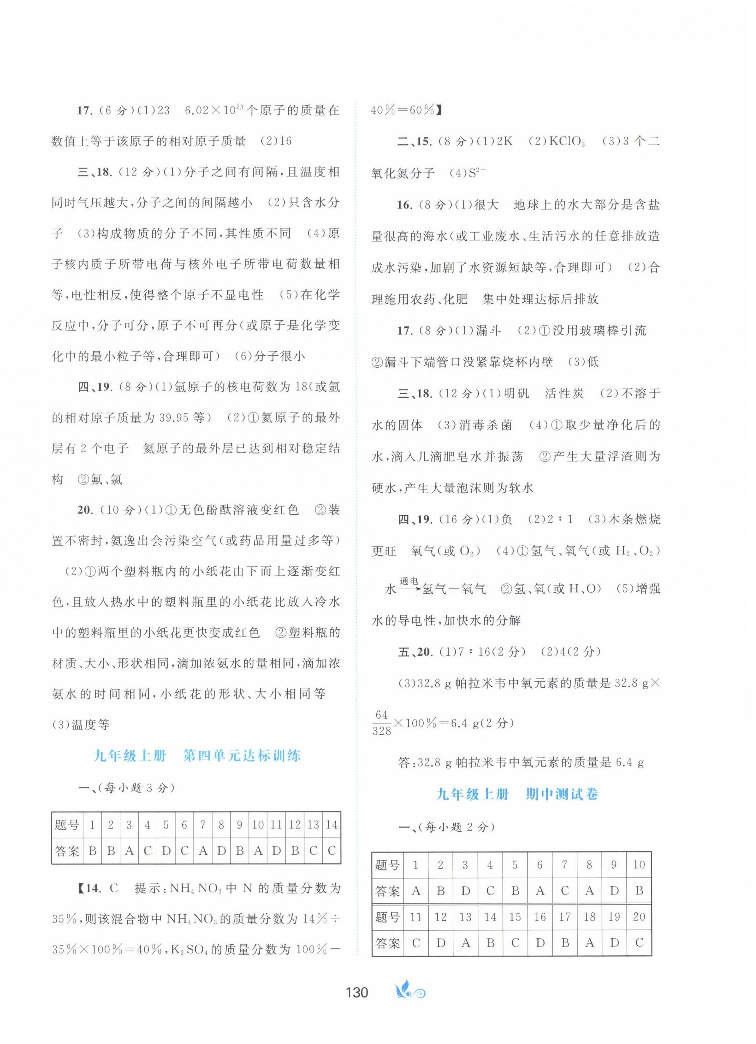 2022年新課程學(xué)習(xí)與測評單元雙測九年級化學(xué)上冊人教版A版 第2頁