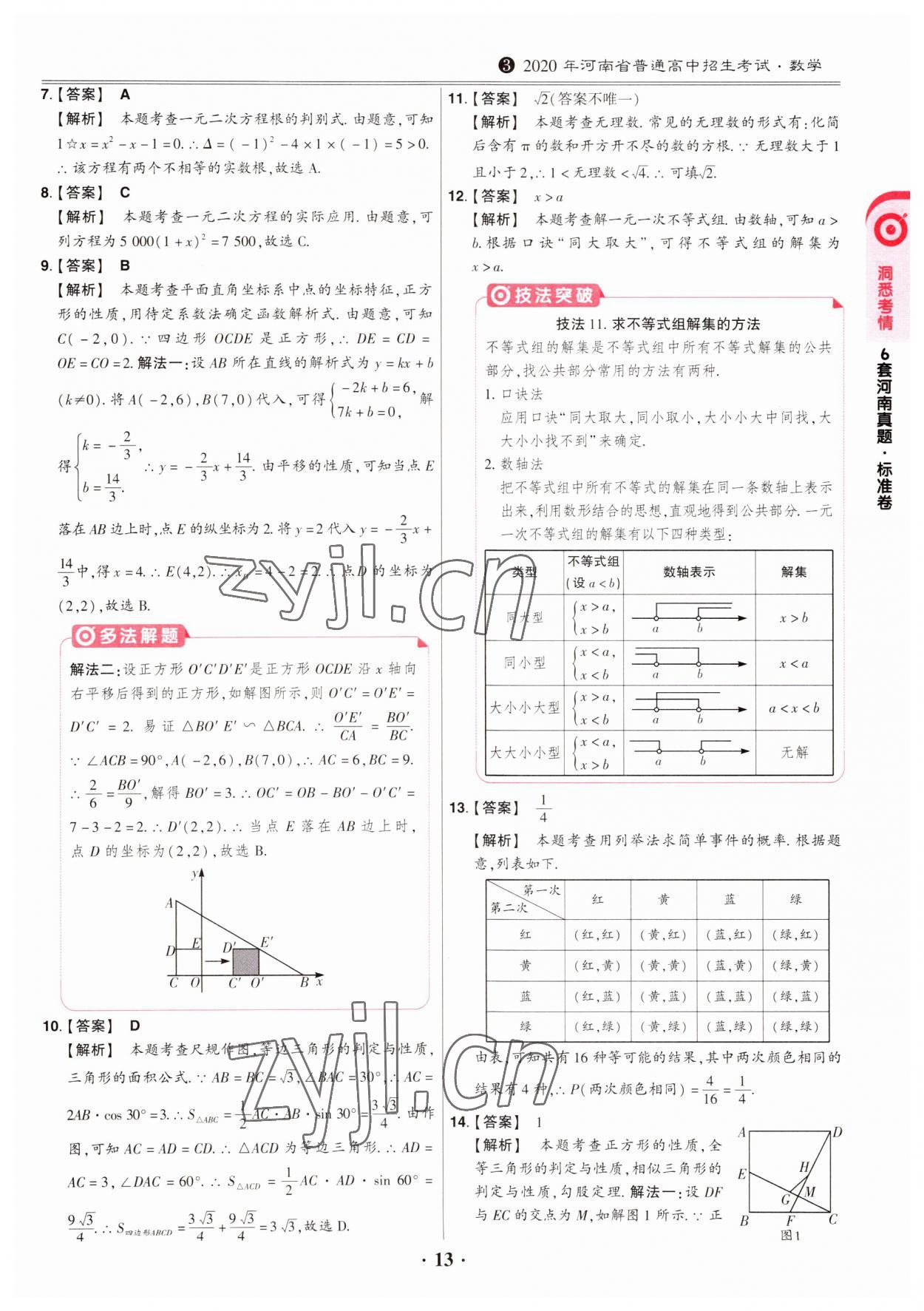 2023年鼎成中考模拟试卷精编数学河南专版 第13页