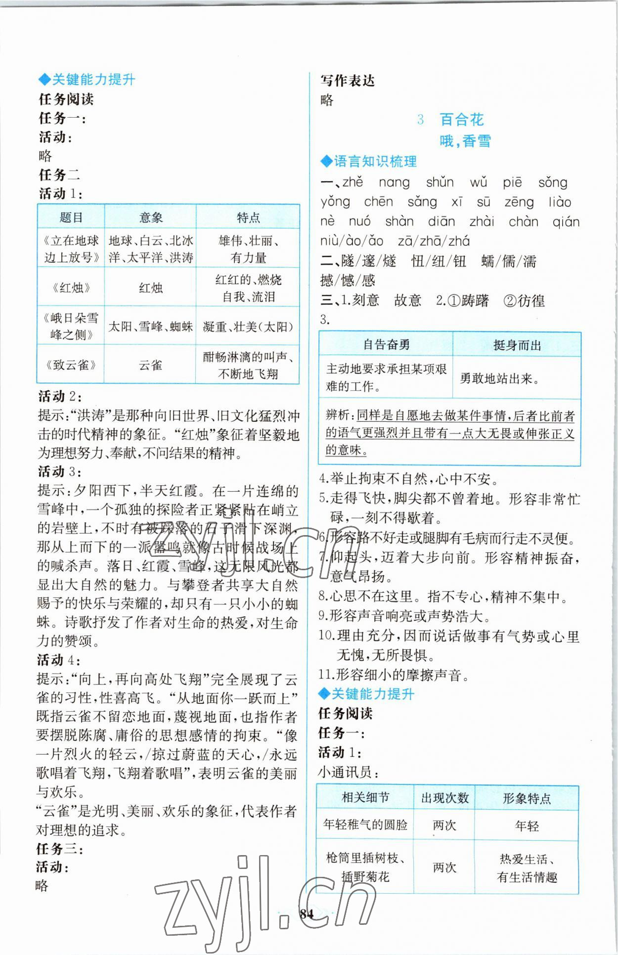 2022年同步解析与测评课时练人民教育出版社高中语文必修上册人教版增强版 第2页