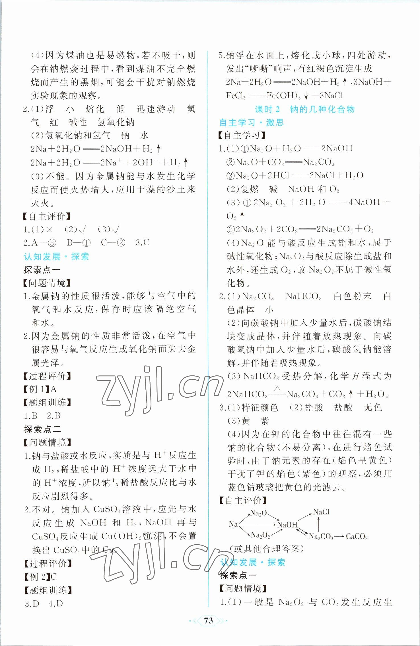 2022年新課程學(xué)習(xí)評(píng)價(jià)方案課時(shí)練高中化學(xué)必修第一冊人教版 第7頁