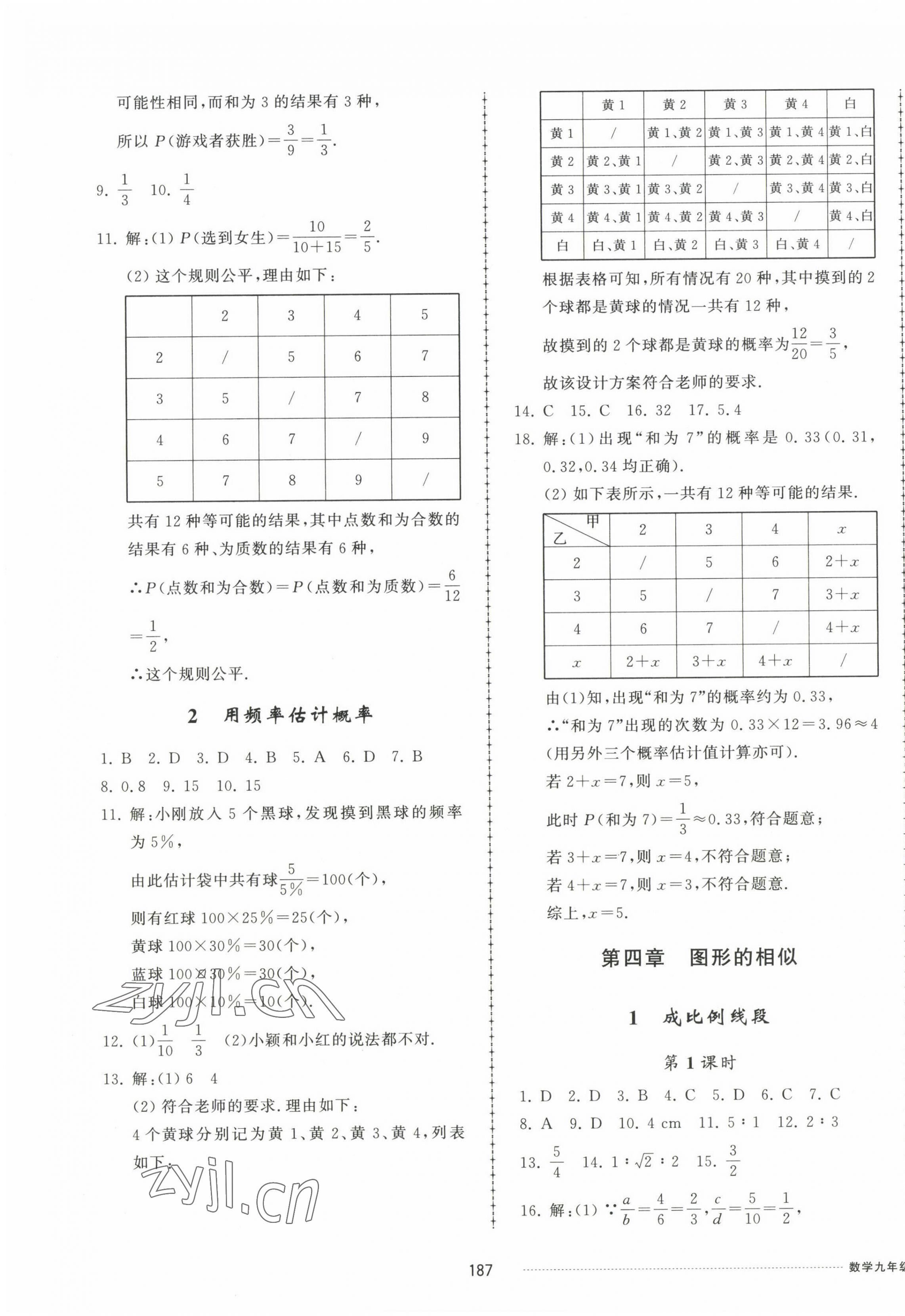 2022年同步練習冊配套單元檢測卷九年級數學上冊北師大版 第11頁