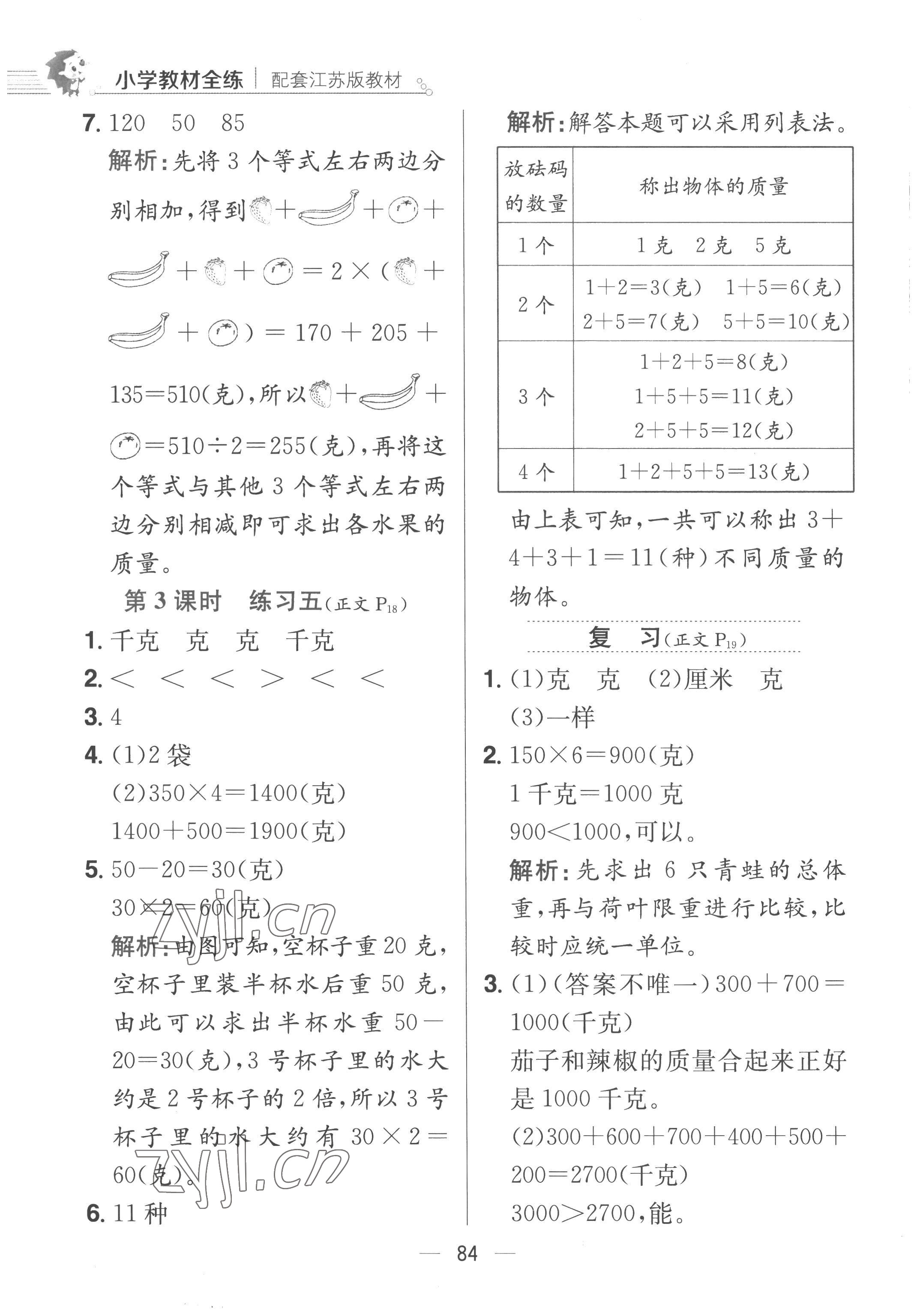 2022年教材全練三年級(jí)數(shù)學(xué)上冊(cè)蘇教版 第8頁(yè)