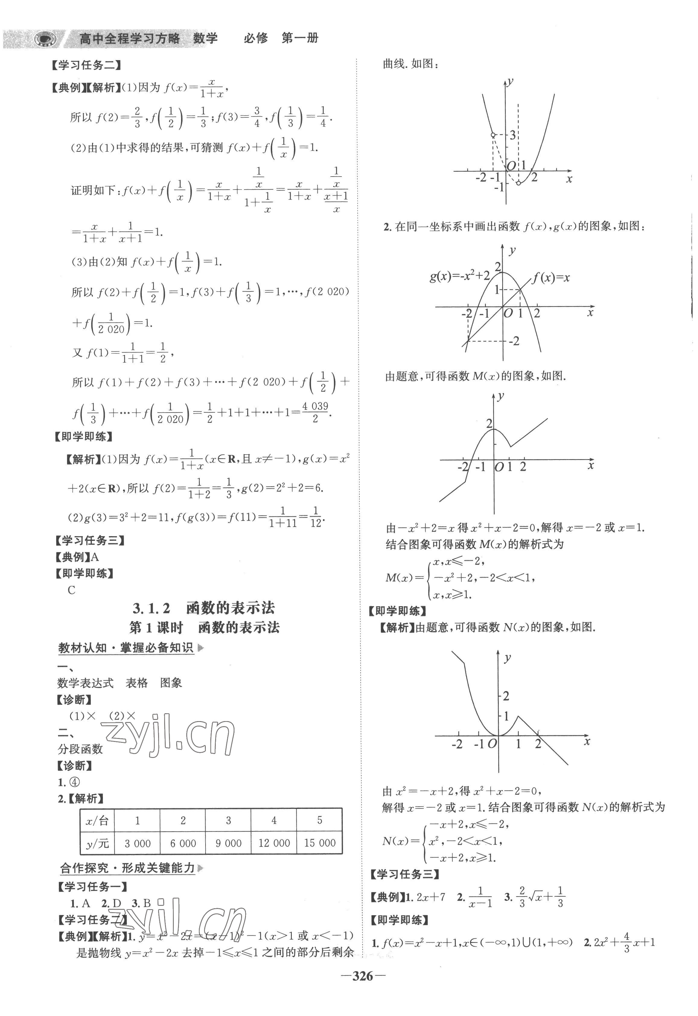 2022年世紀金榜高中全程學習方略數(shù)學必修第一冊人教版A版 參考答案第9頁