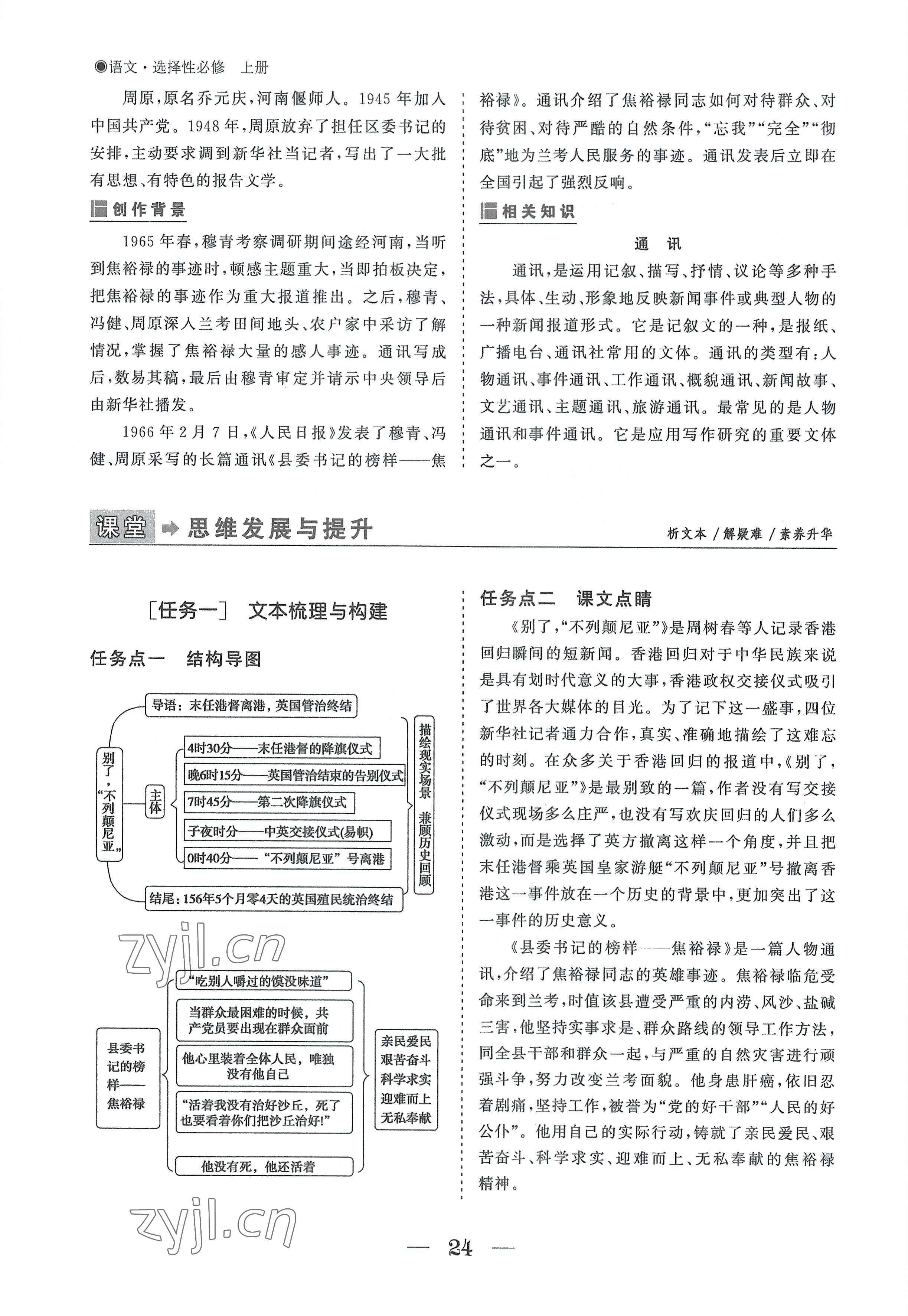 2022年高中導(dǎo)學(xué)測(cè)控優(yōu)化設(shè)計(jì)方案語(yǔ)文選擇性必修上冊(cè)人教版 參考答案第24頁(yè)