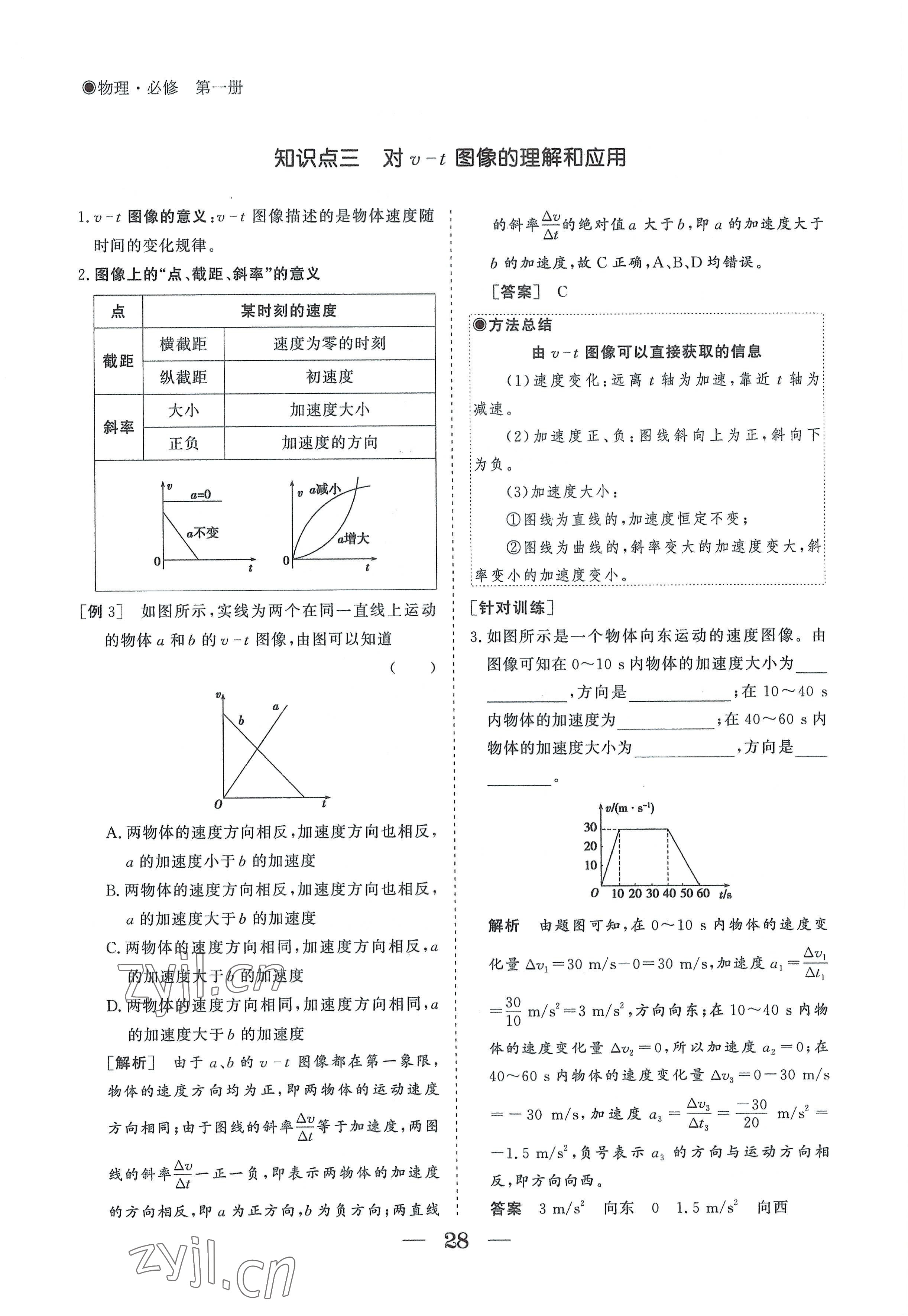 2022年高中導學測控優(yōu)化設計方案物理必修第一冊人教版 參考答案第28頁