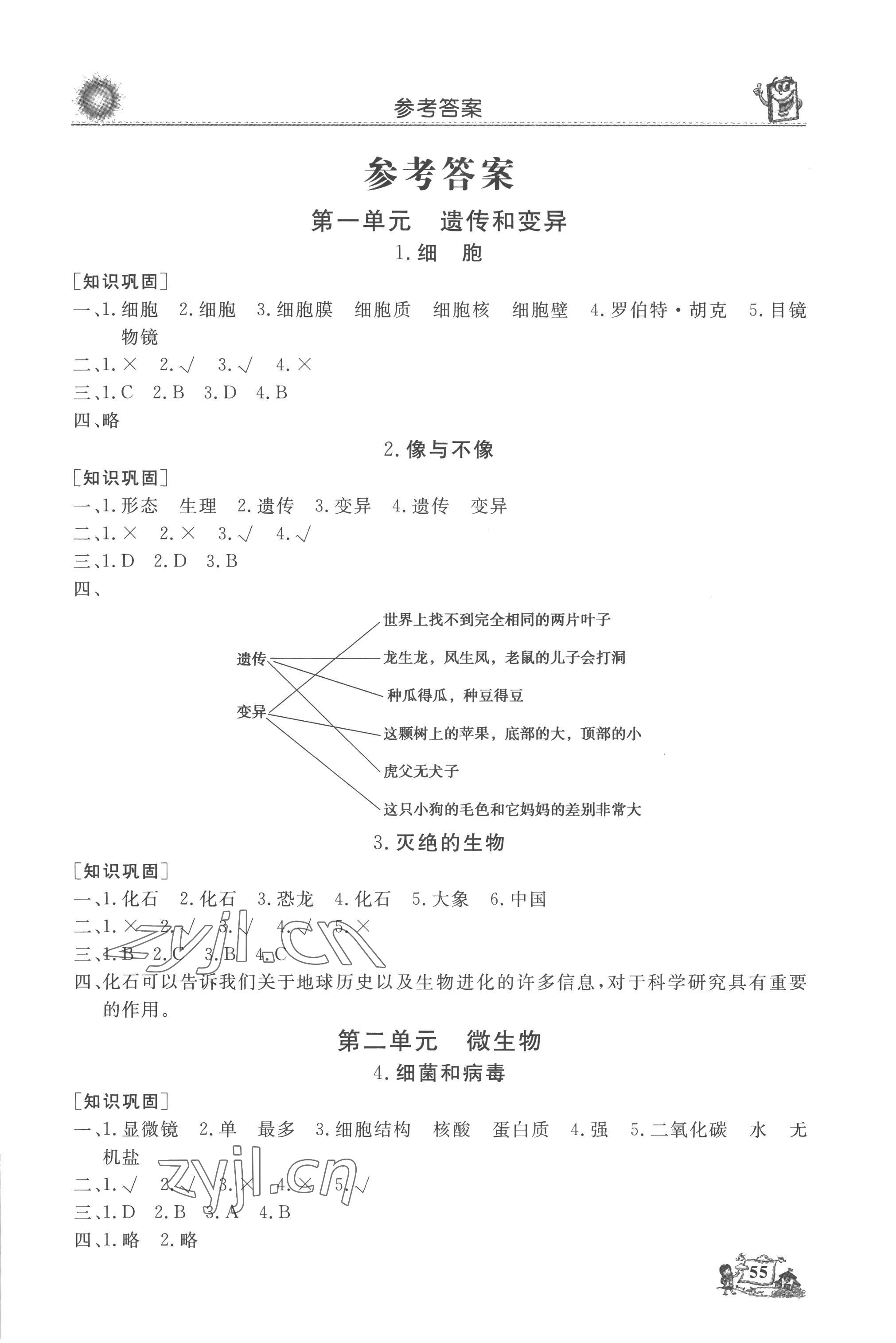 2022年名师导学伴你行科学同步练习六年级上册教科版 第1页