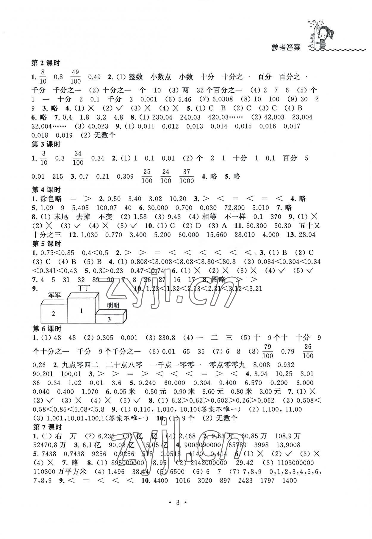 2022年創(chuàng)新課堂學(xué)與練五年級(jí)數(shù)學(xué)上冊(cè)蘇教版 第3頁(yè)